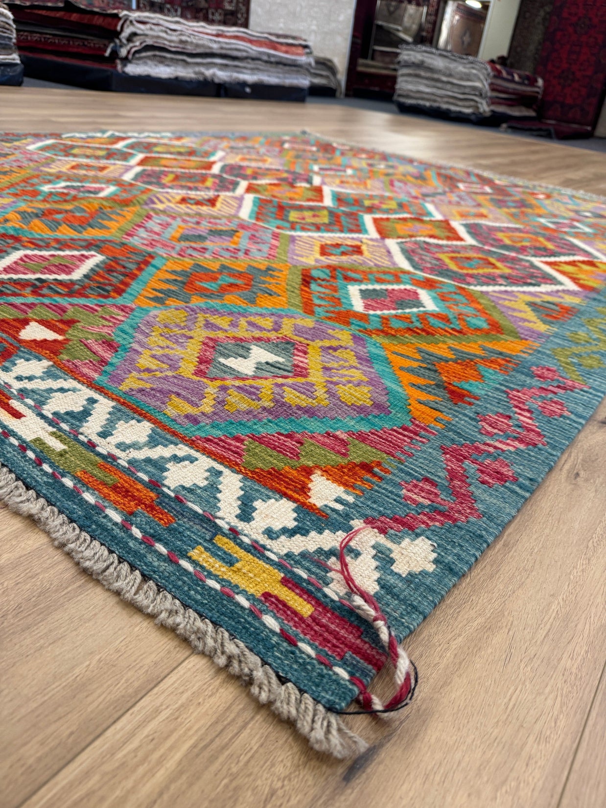 Chobi Kilim Rug - 240 cm x 187 cm