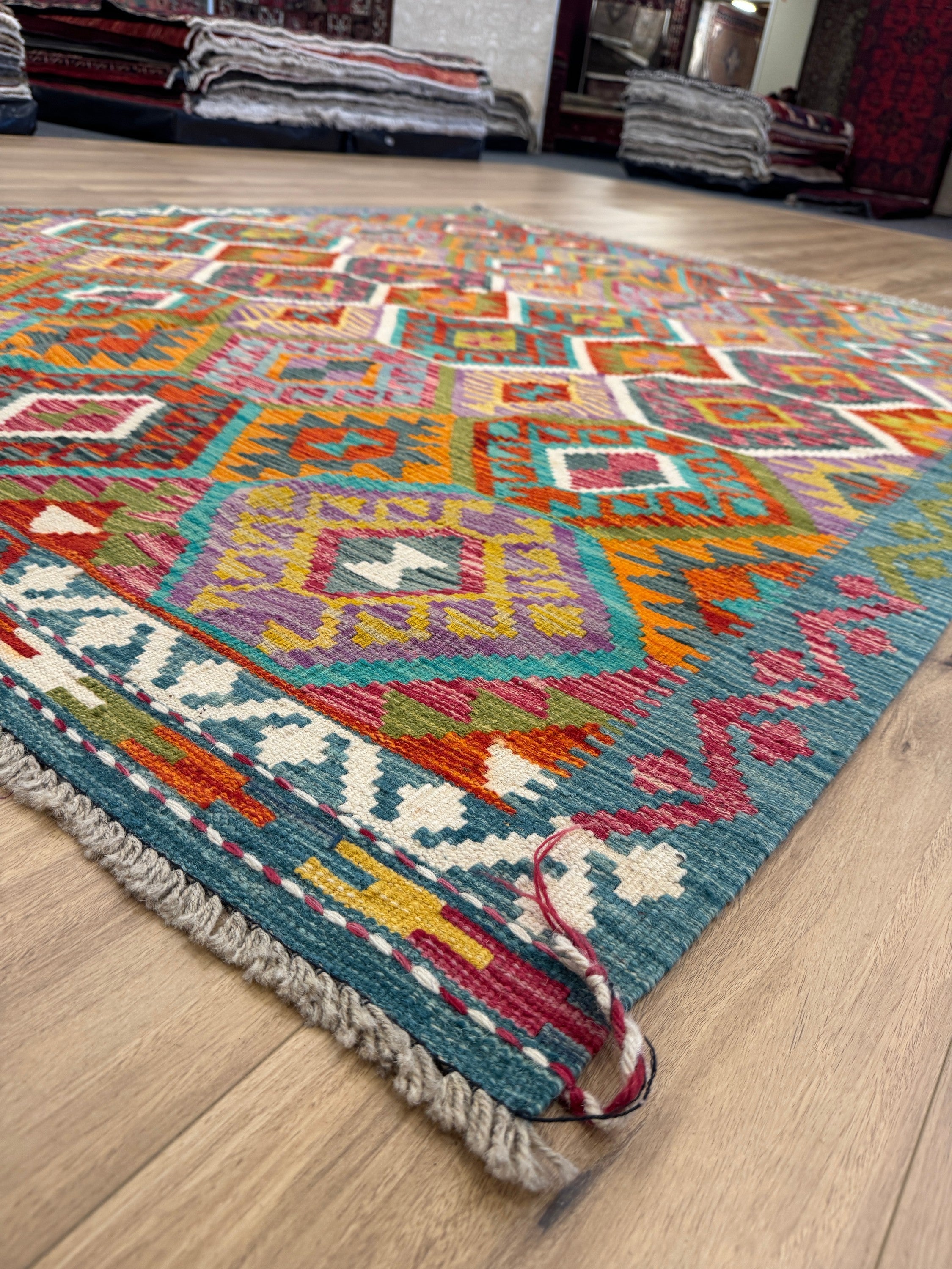 Chobi Kilim Rug - 240 cm x 187 cm