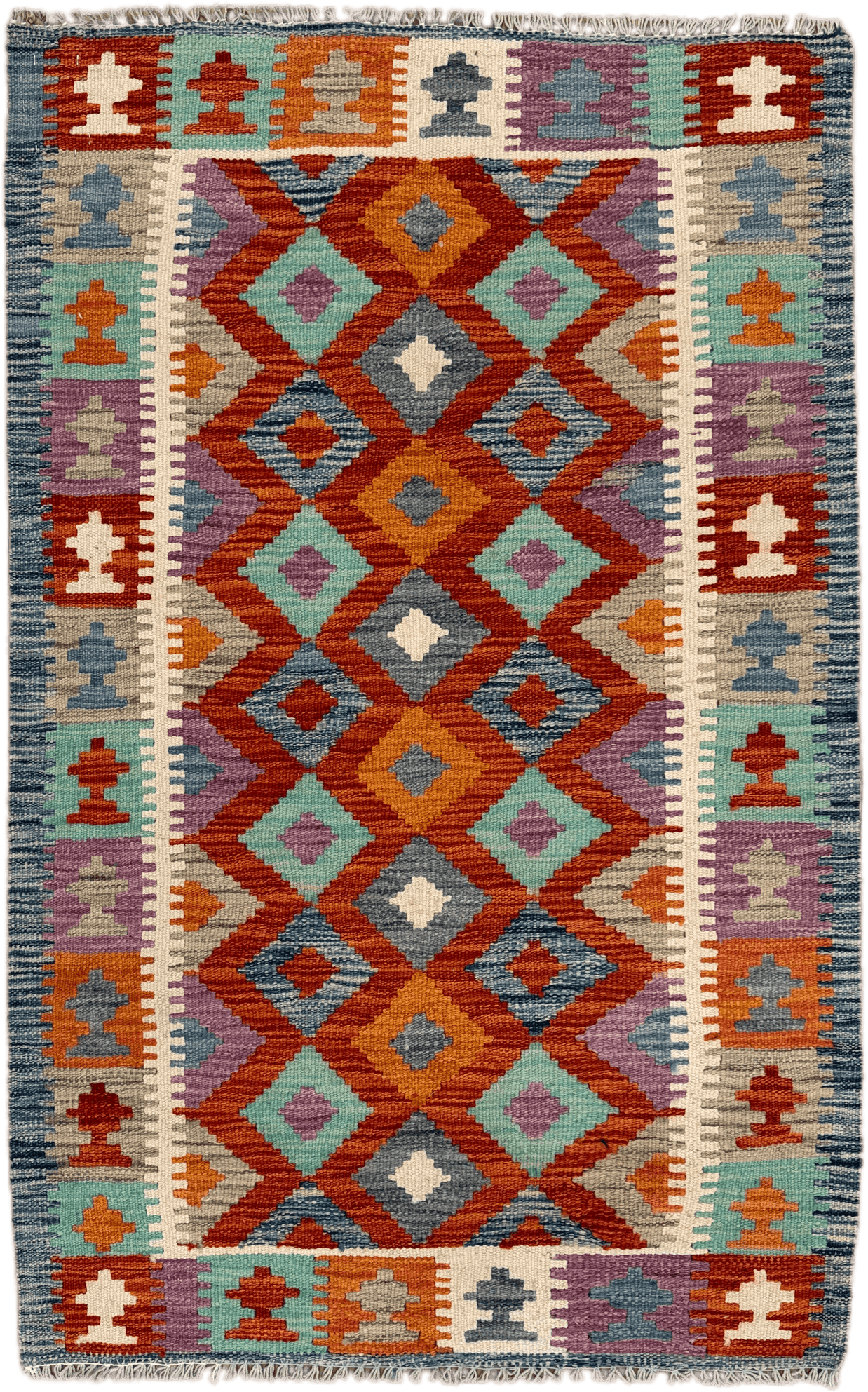 Chobi Kilim Rug - 125 cm x 80 cm