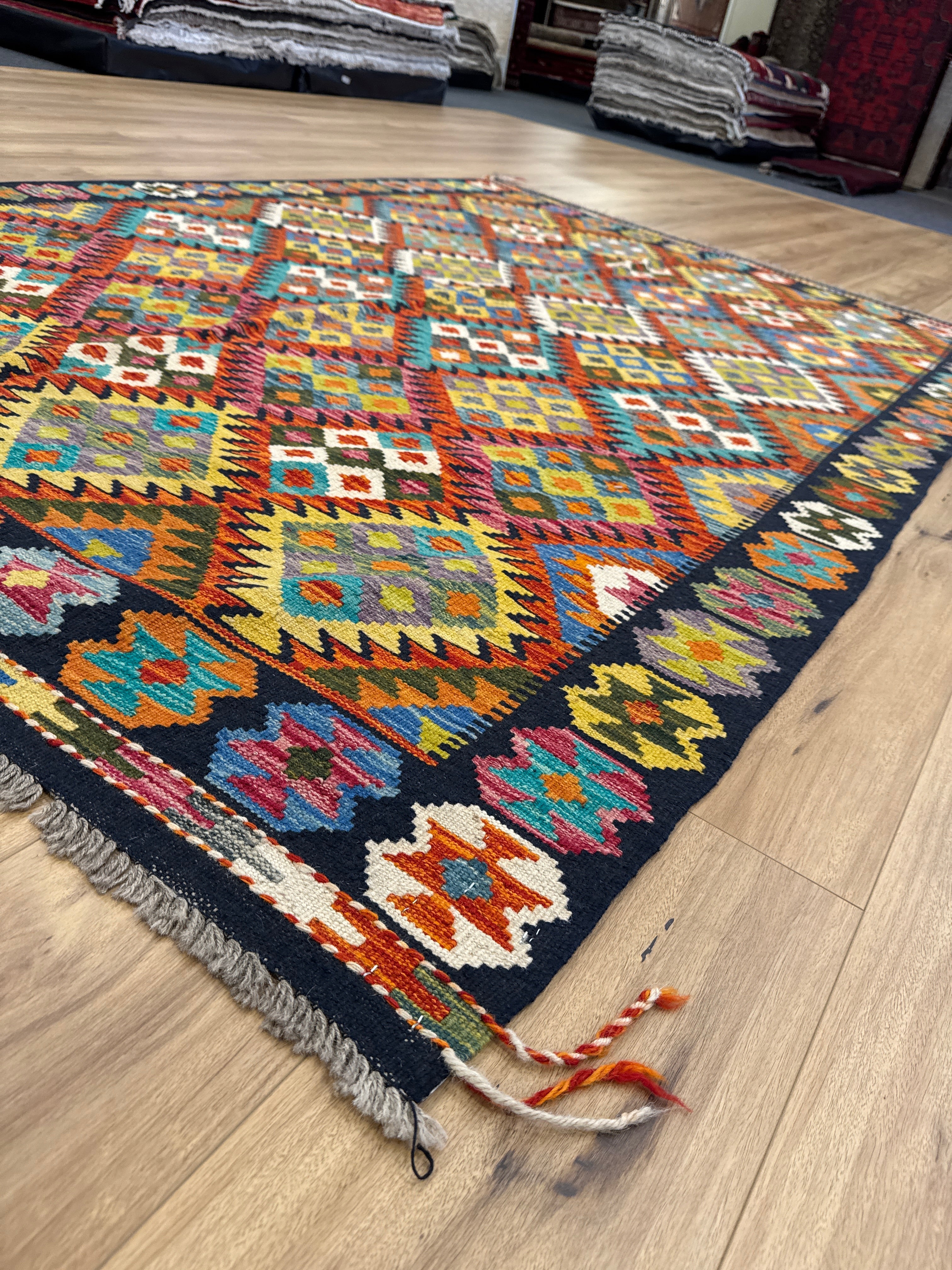 Chobi Kilim Rug - 251 cm x 167 cm