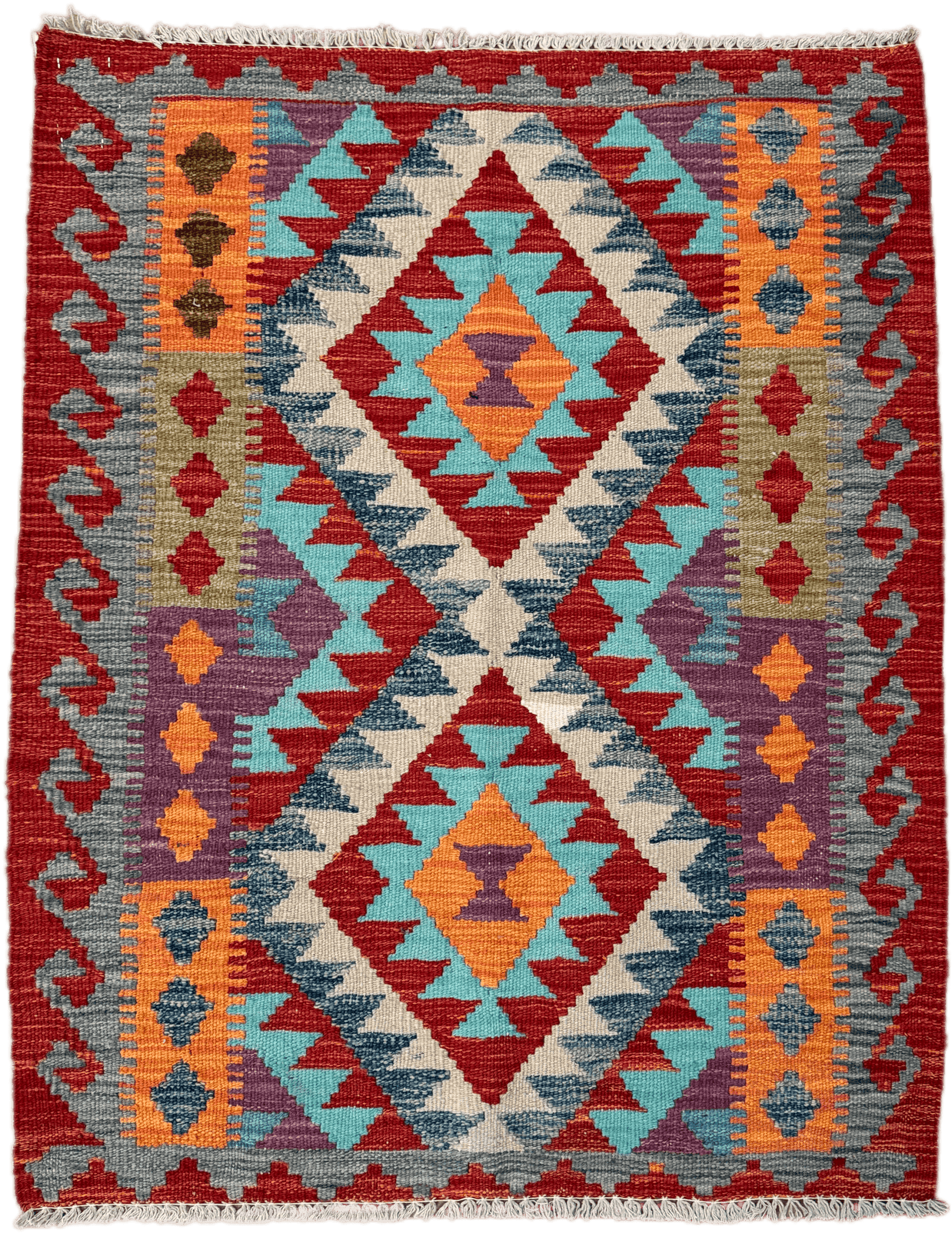 Chobi Kilim Rug - 108 cm x 87 cm