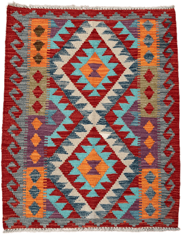 Chobi Kilim Rug - 108 cm x 87 cm