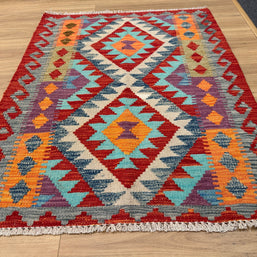 Chobi Kilim Rug - 108 cm x 87 cm