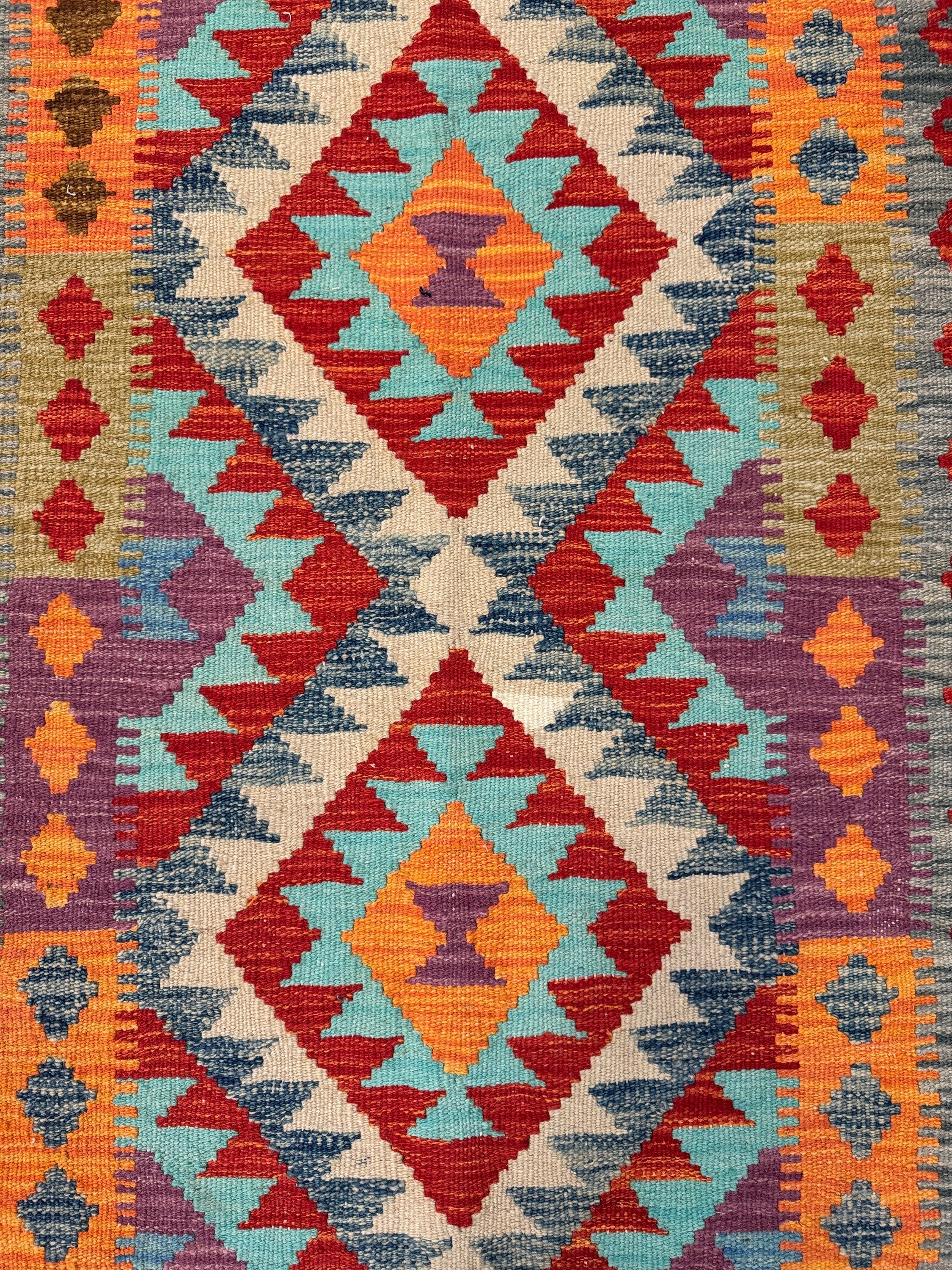 Chobi Kilim Rug - 108 cm x 87 cm