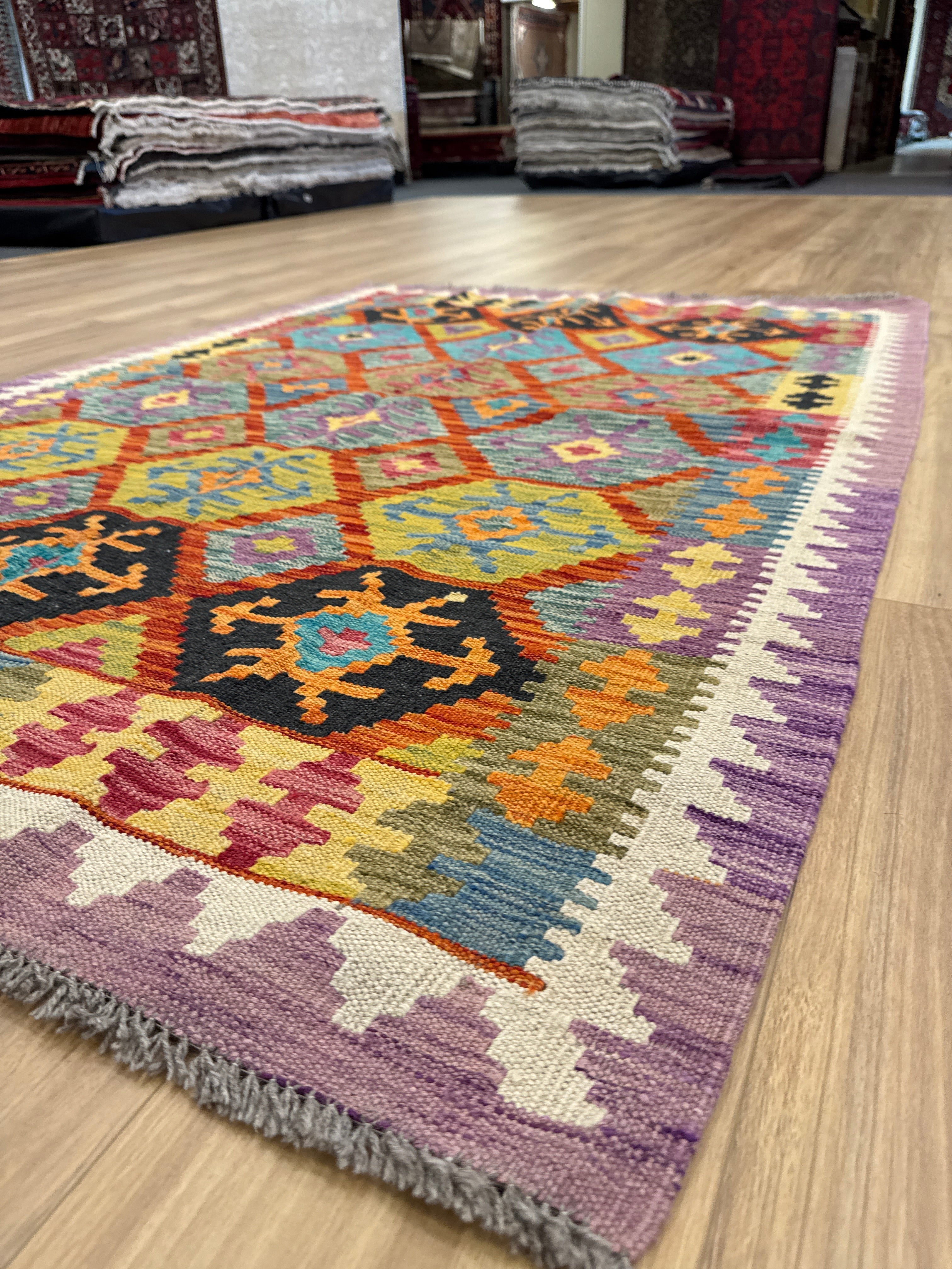 Chobi Kilim Rug - 180 cm x 122 cm