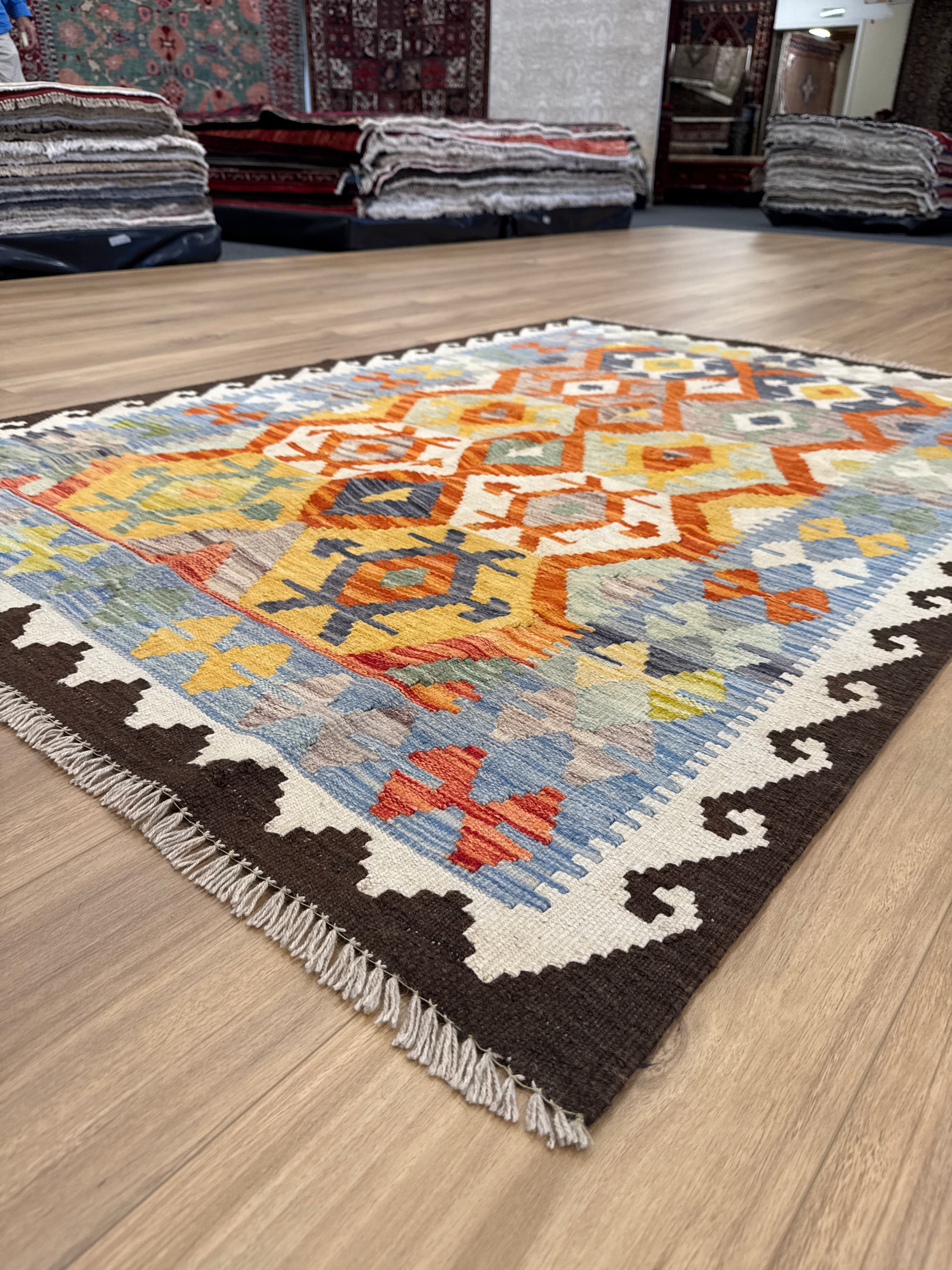 Chobi Kilim Rug - 175 cm x 122 cm