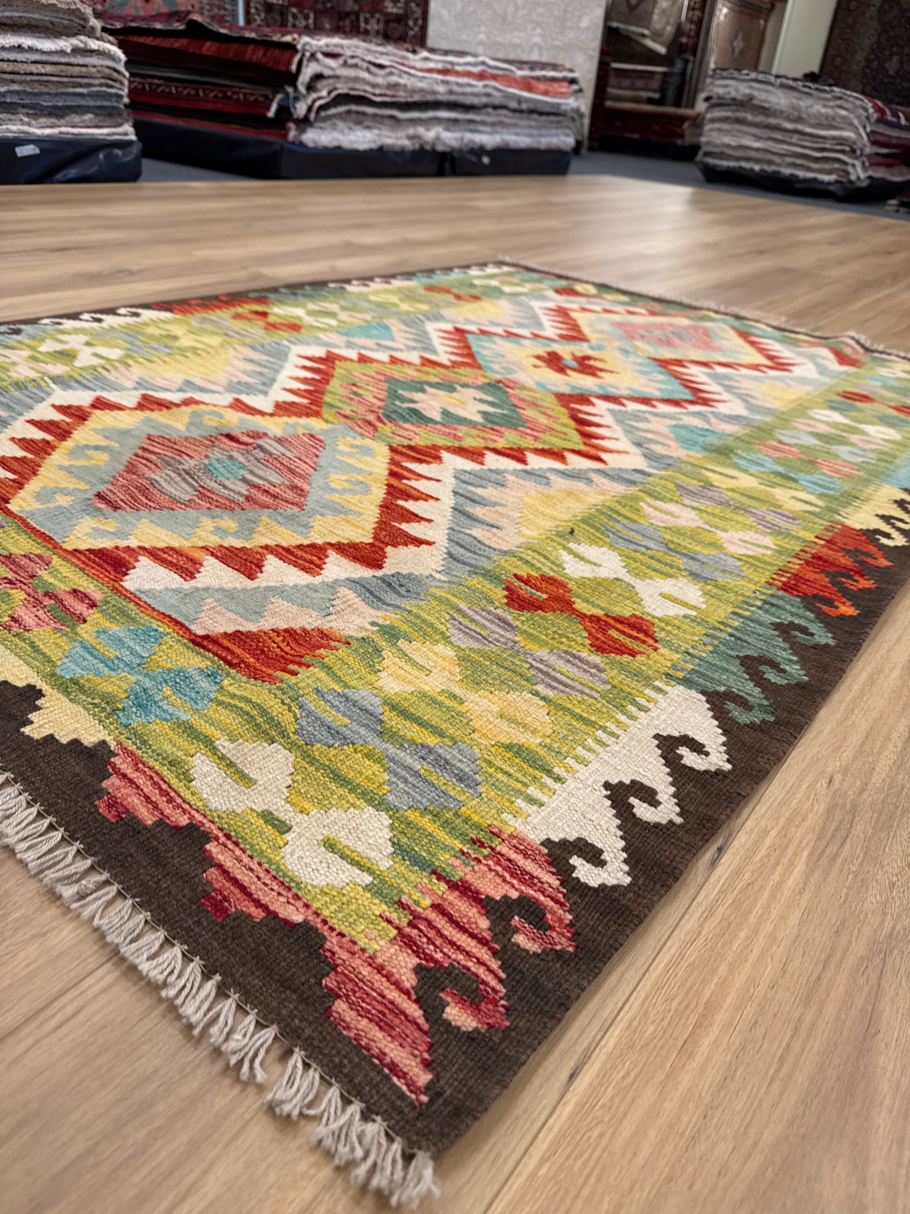 Chobi Kilim Rug - 173 cm x 122 cm