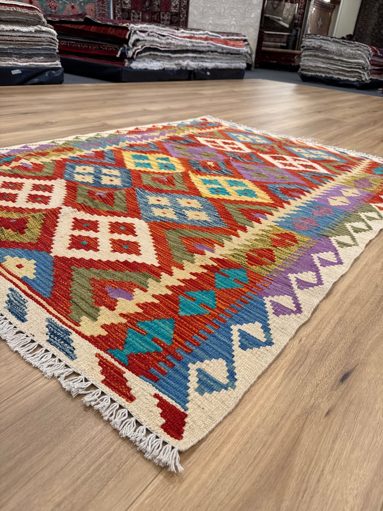 Chobi Kilim Rug - 164 cm x 117 cm