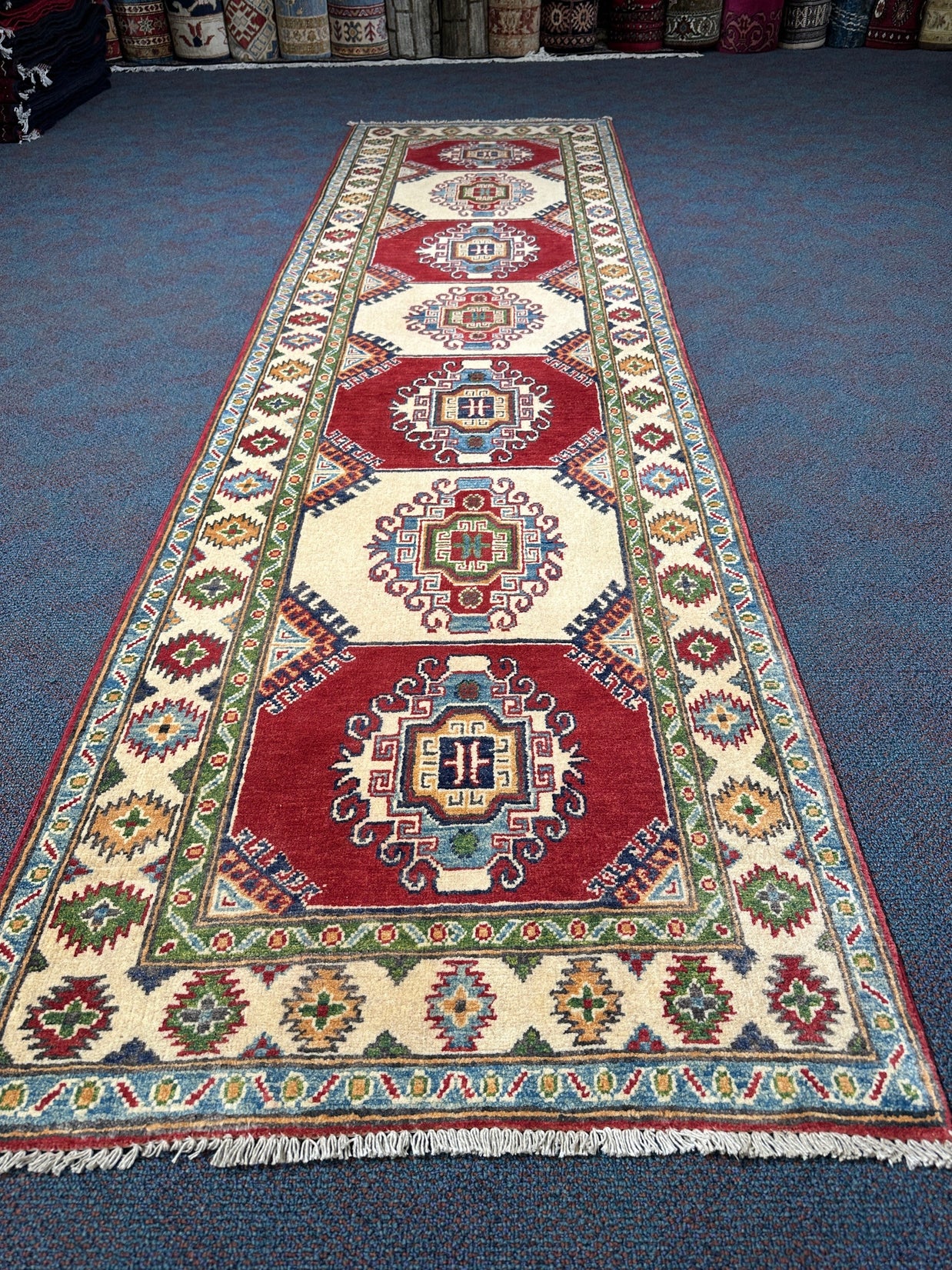 Kazak Runner - 291 cm x 82 cm