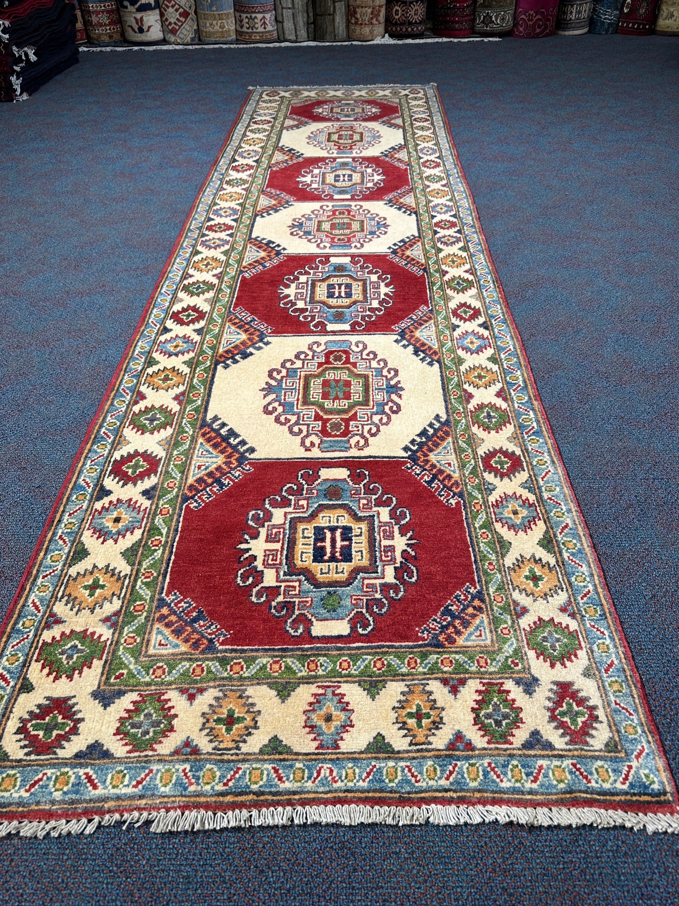 Kazak Runner - 291 cm x 82 cm