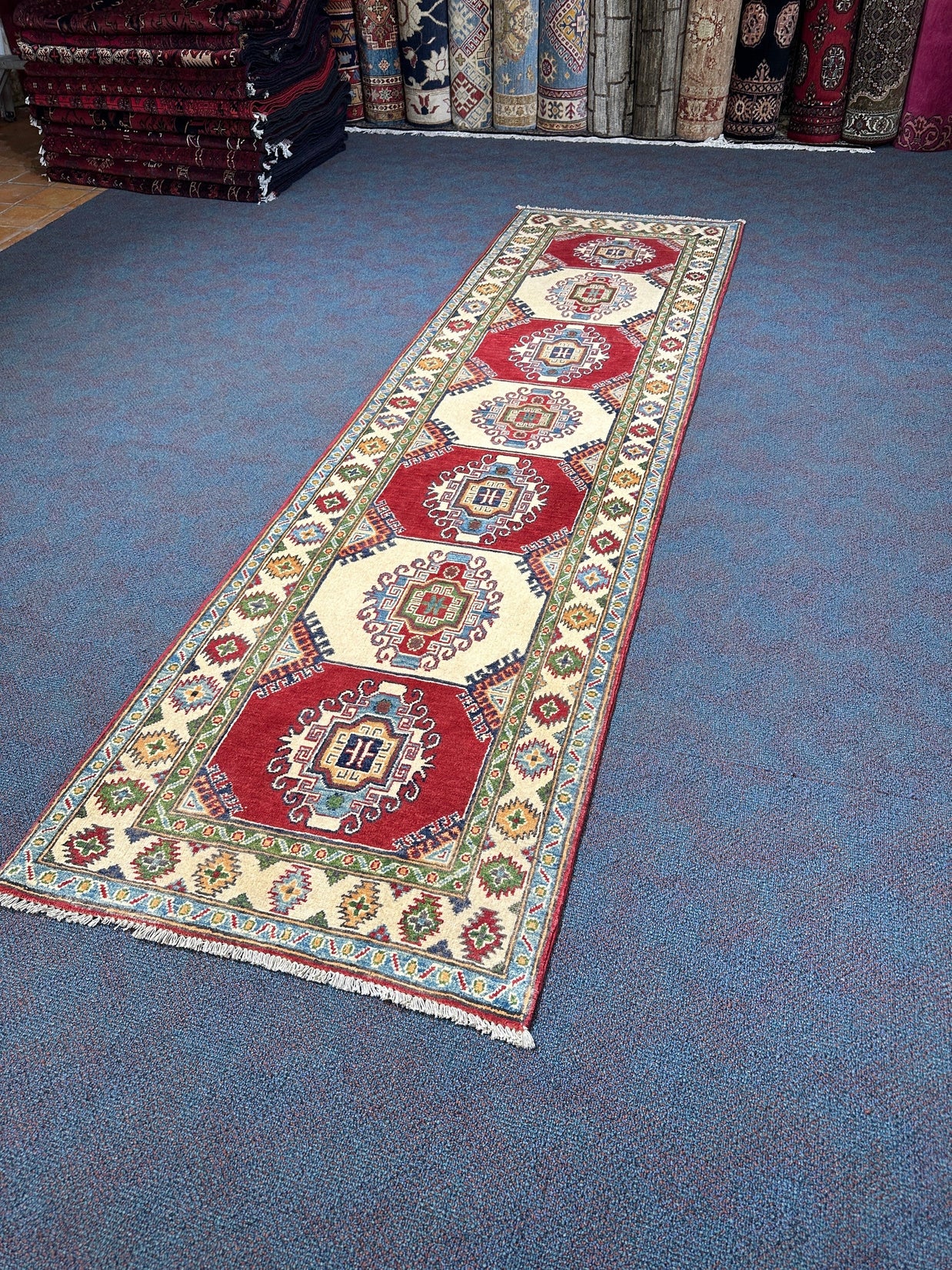 Kazak Runner - 291 cm x 82 cm