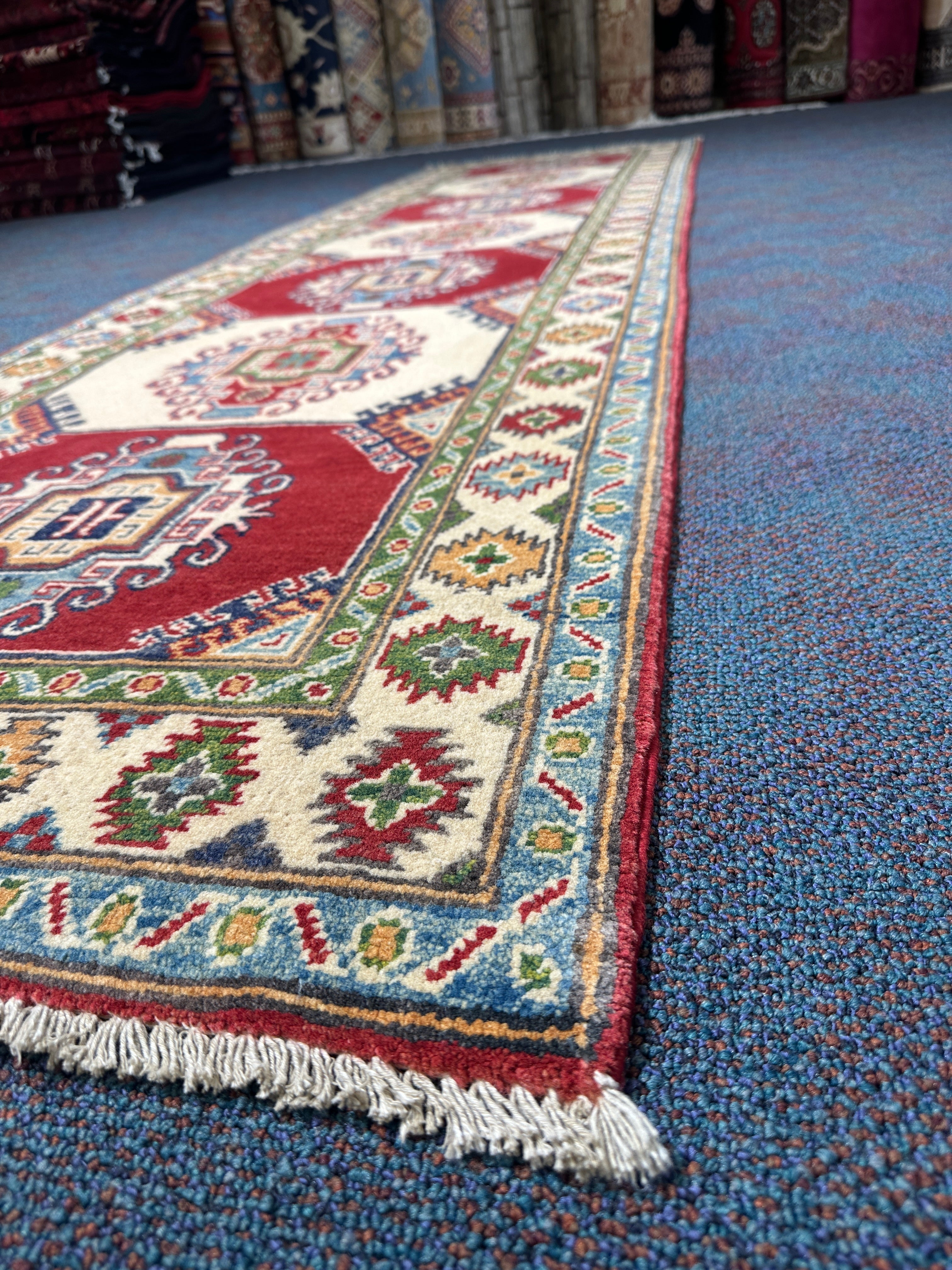 Kazak Runner - 291 cm x 82 cm