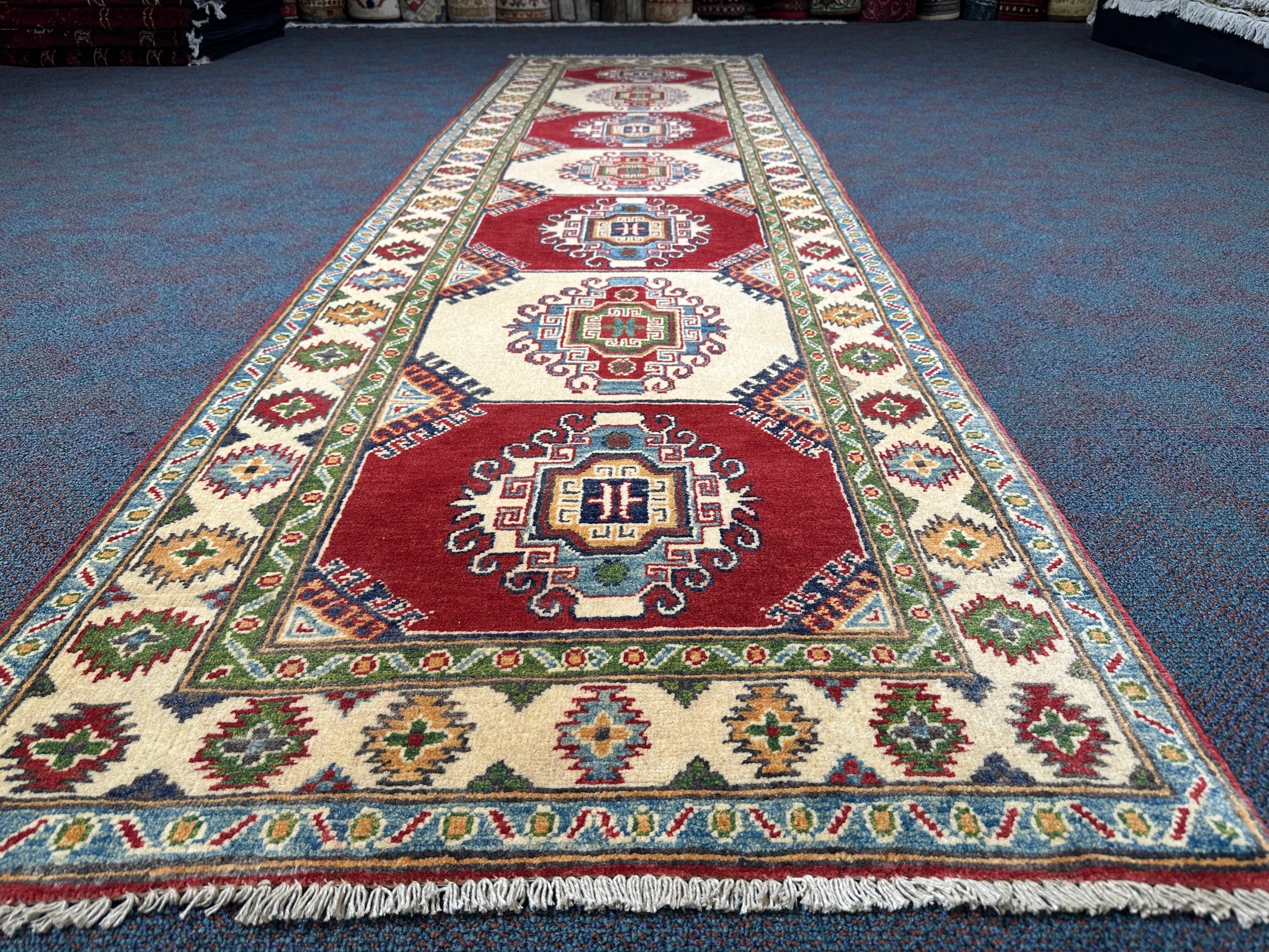 Kazak Runner - 291 cm x 82 cm