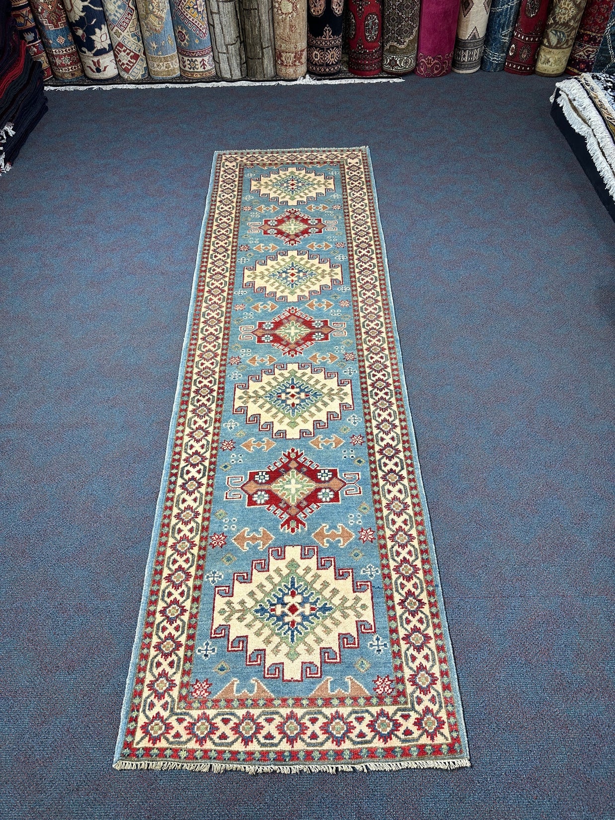 Kazak Runner - 291 cm x 83 cm
