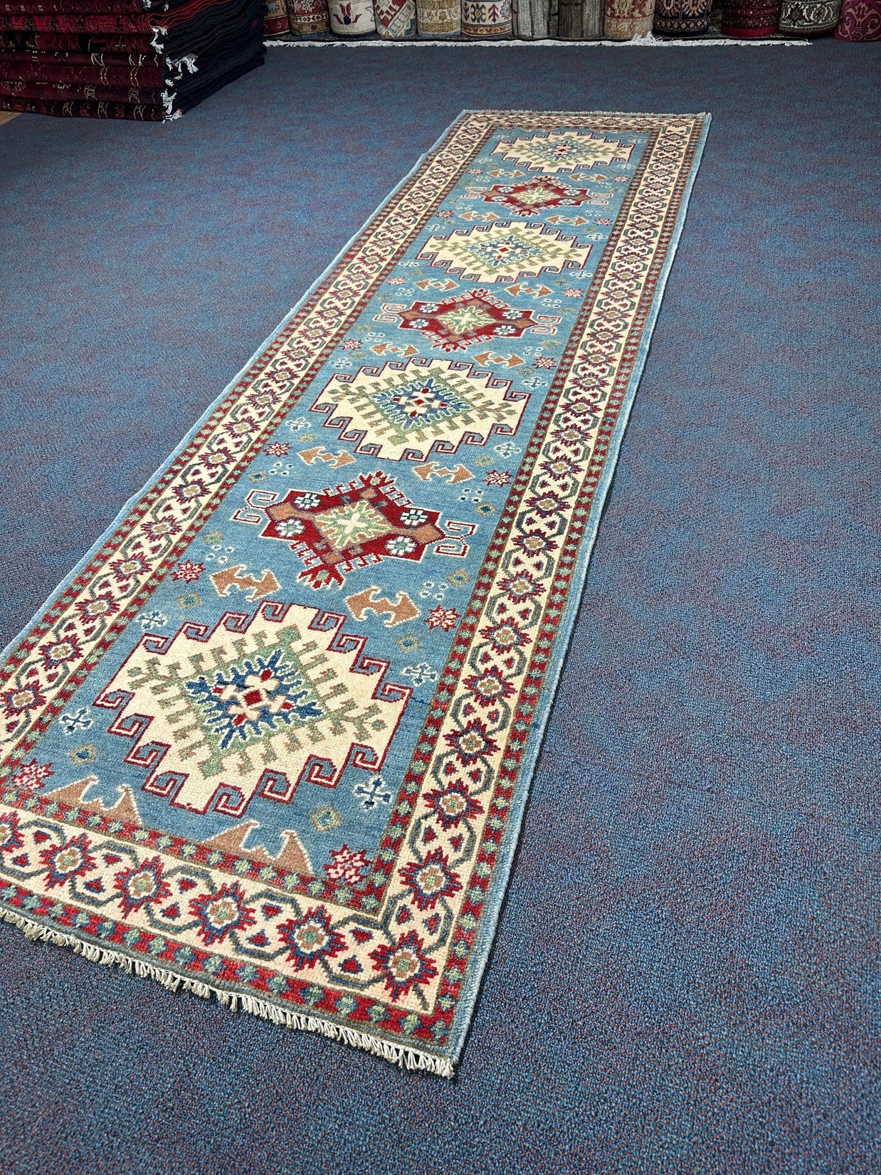 Kazak Runner - 291 cm x 83 cm