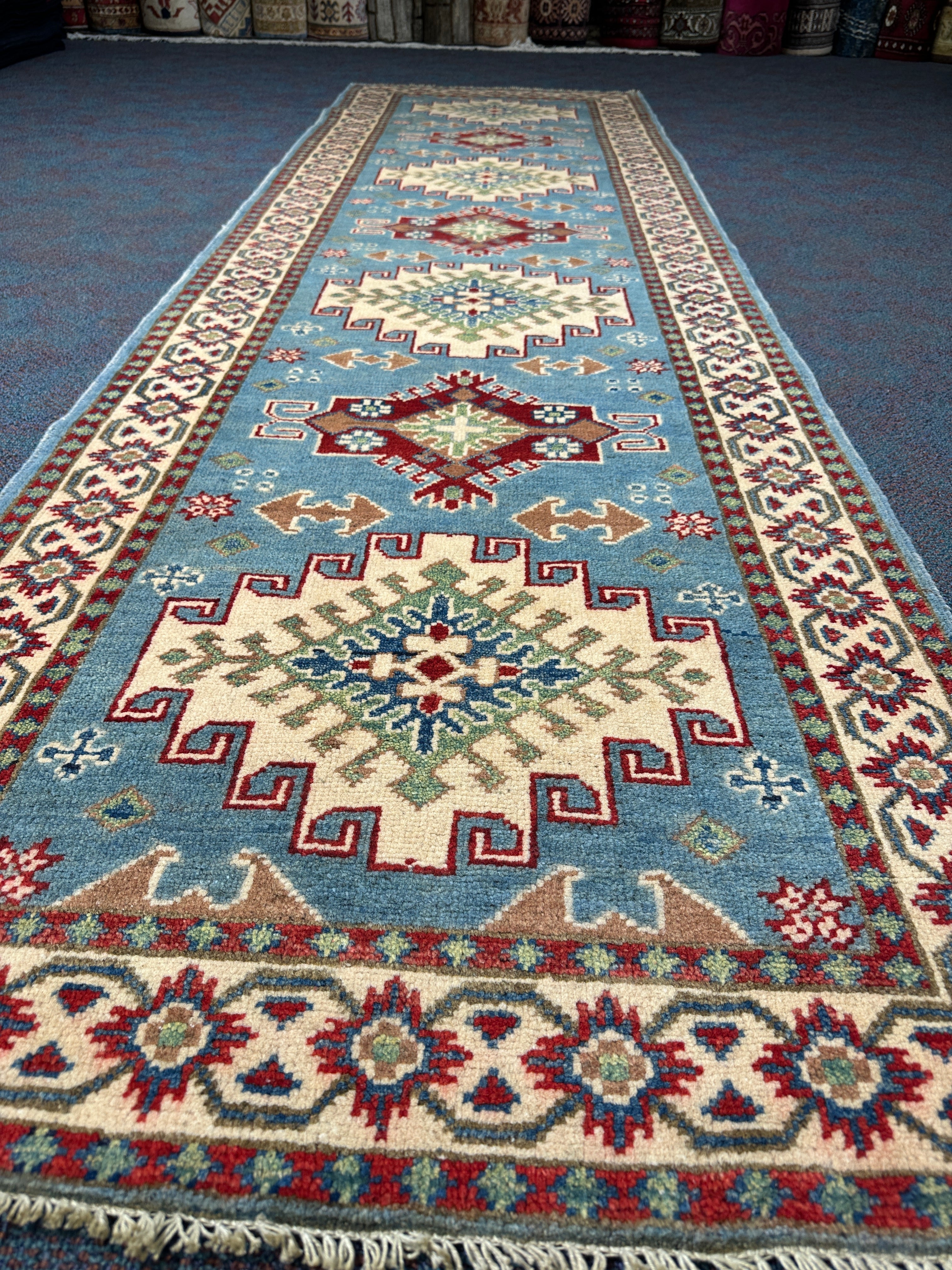 Kazak Runner - 291 cm x 83 cm