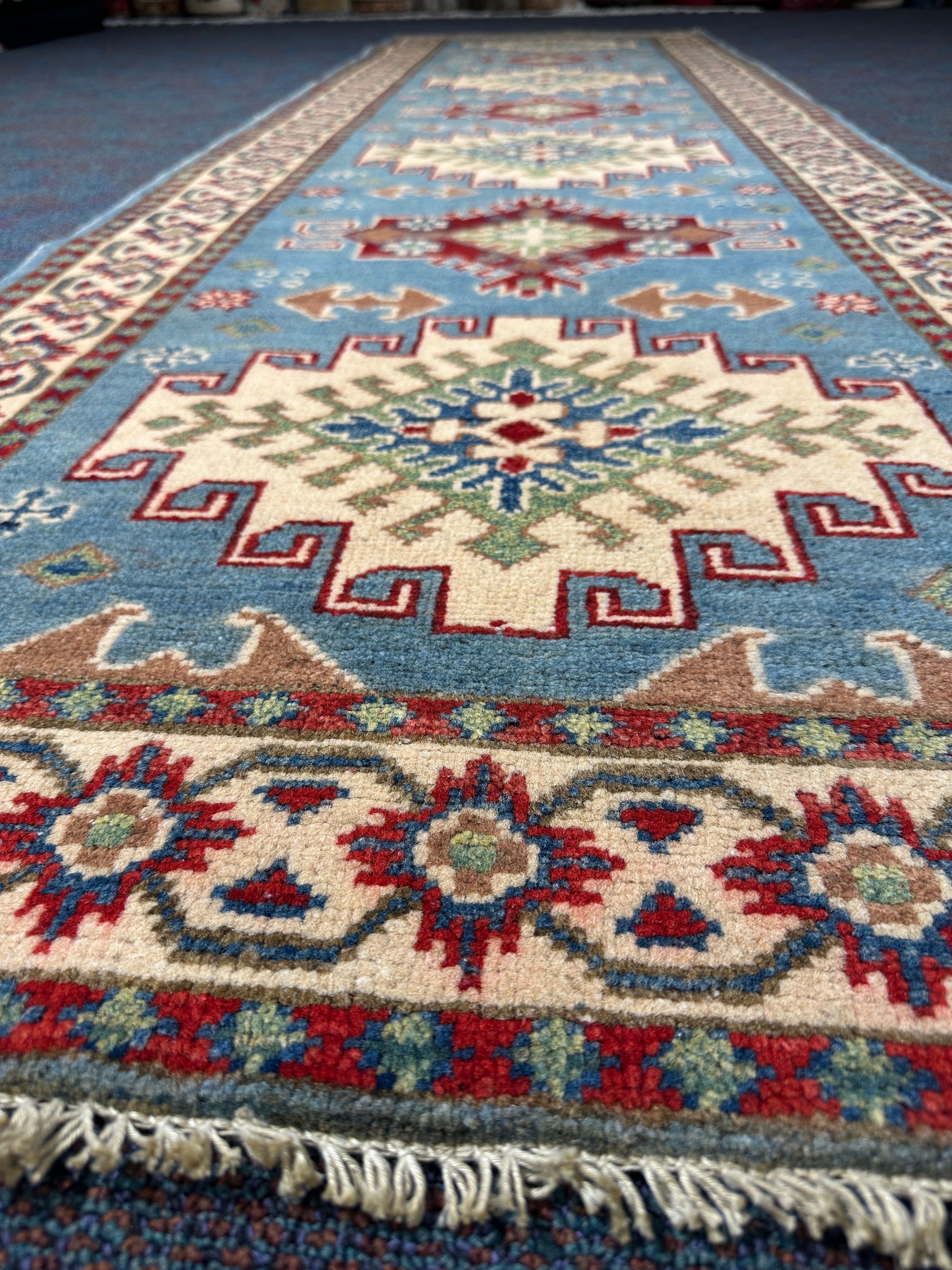 Kazak Runner - 291 cm x 83 cm