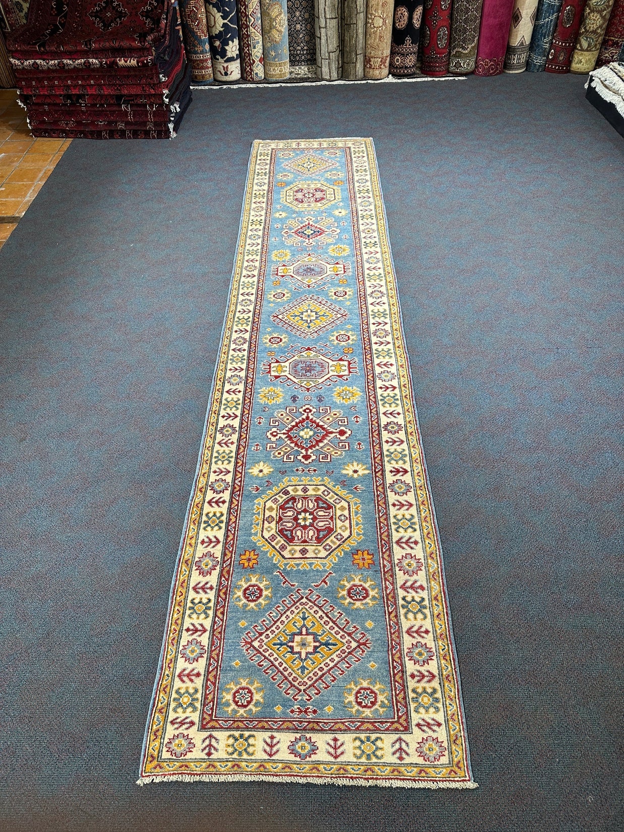 Kazak Runner - 382 cm x 81 cm