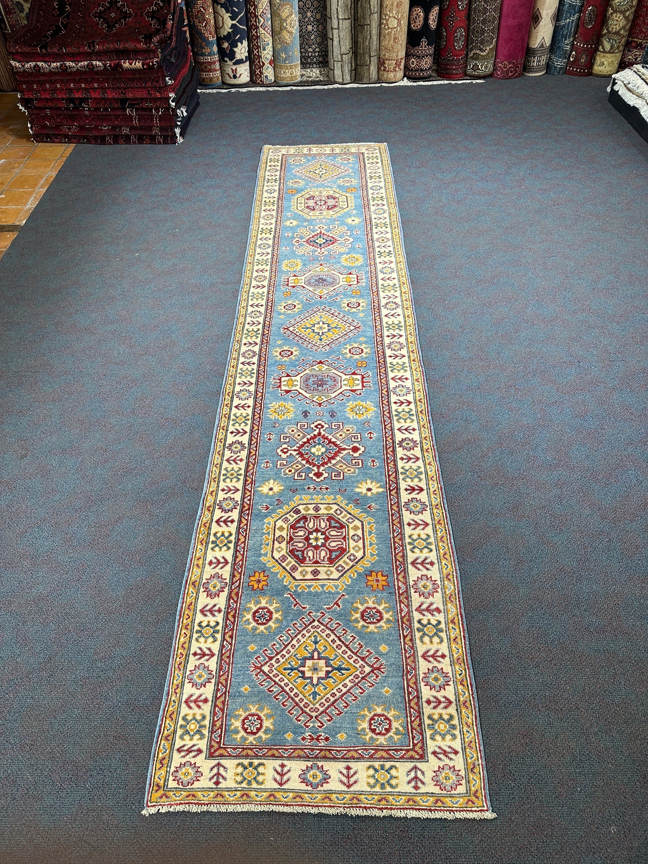 Kazak Runner - 382 cm x 81 cm