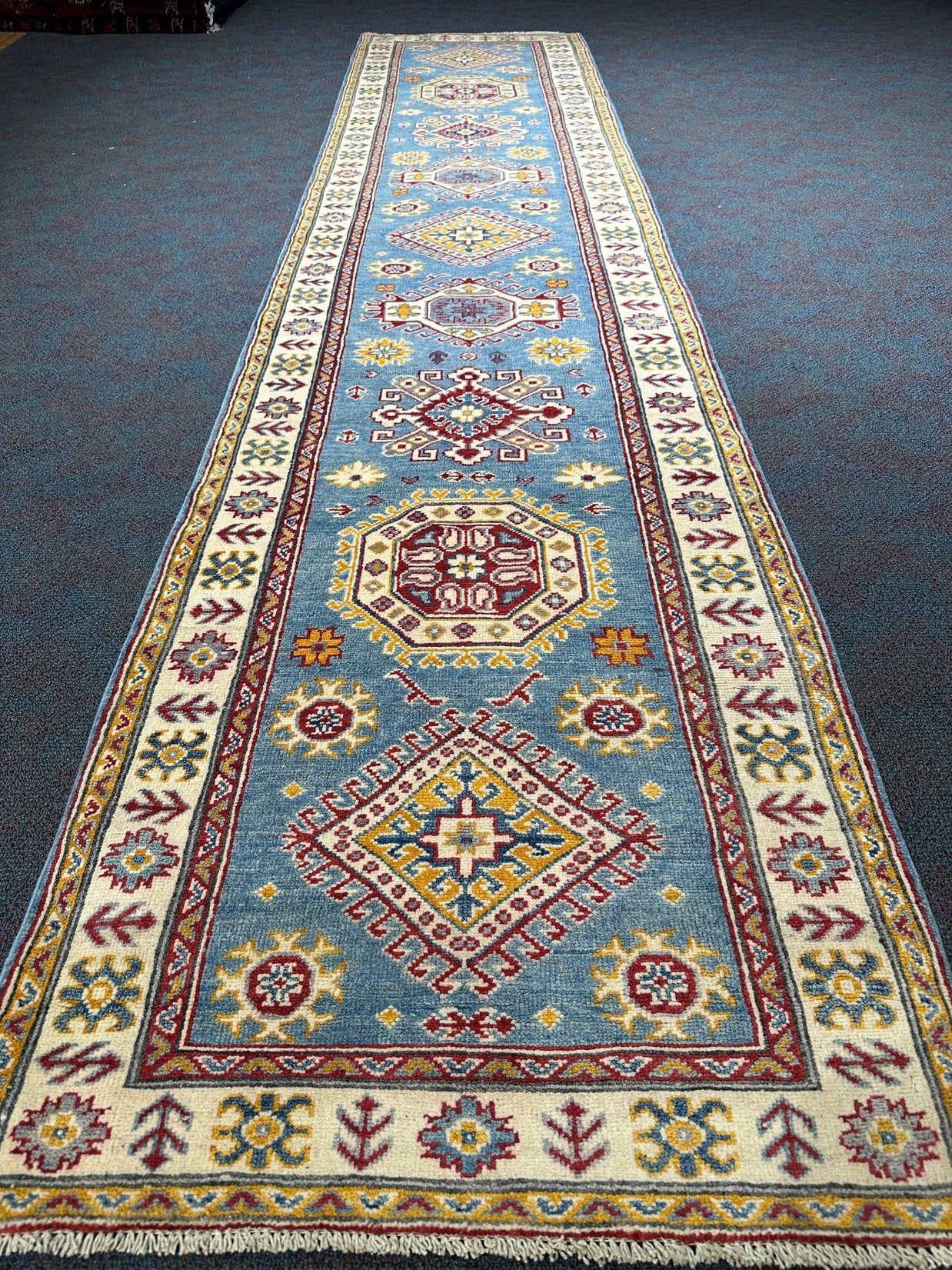 Kazak Runner - 382 cm x 81 cm