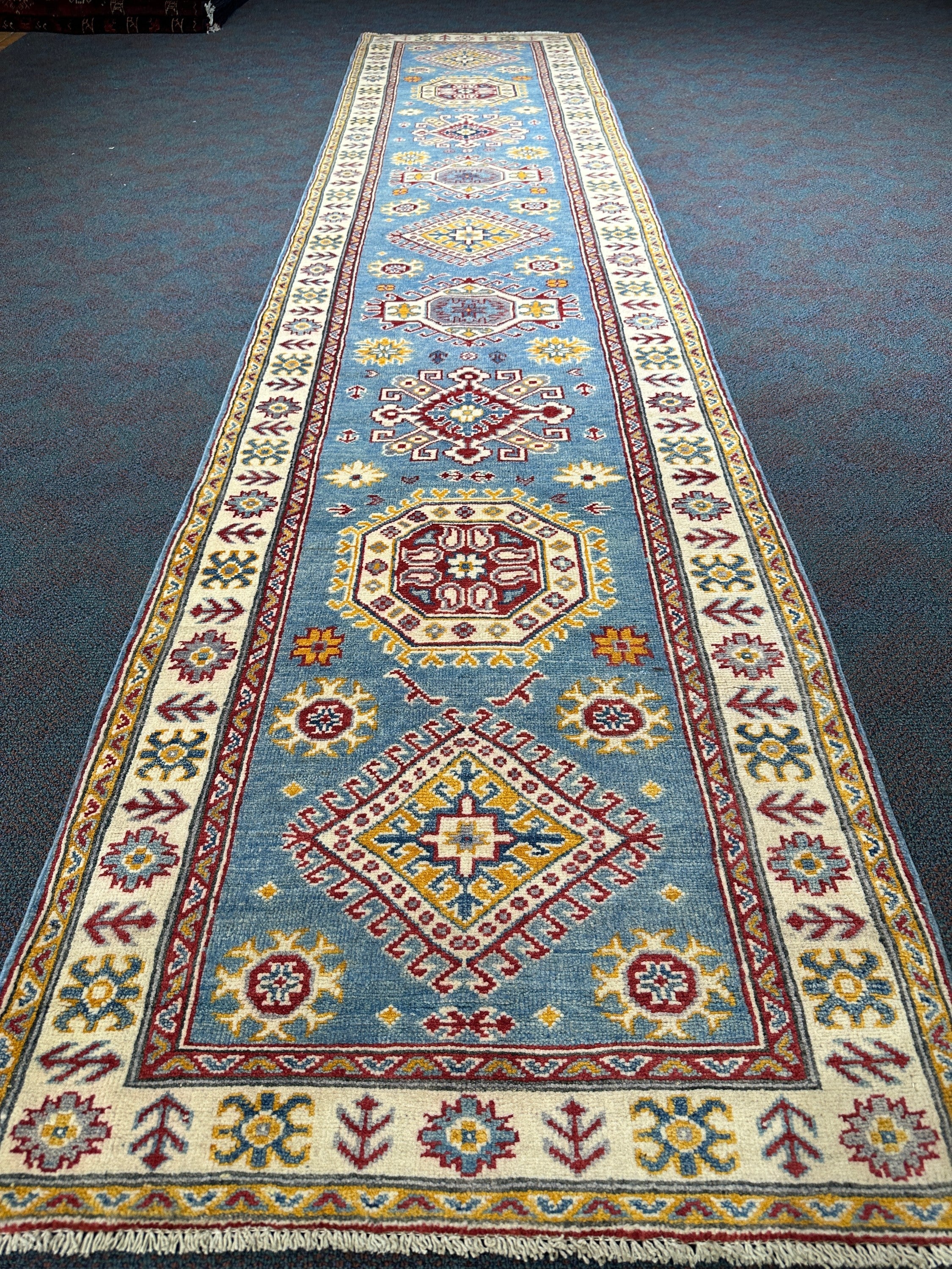 Kazak Runner - 382 cm x 81 cm