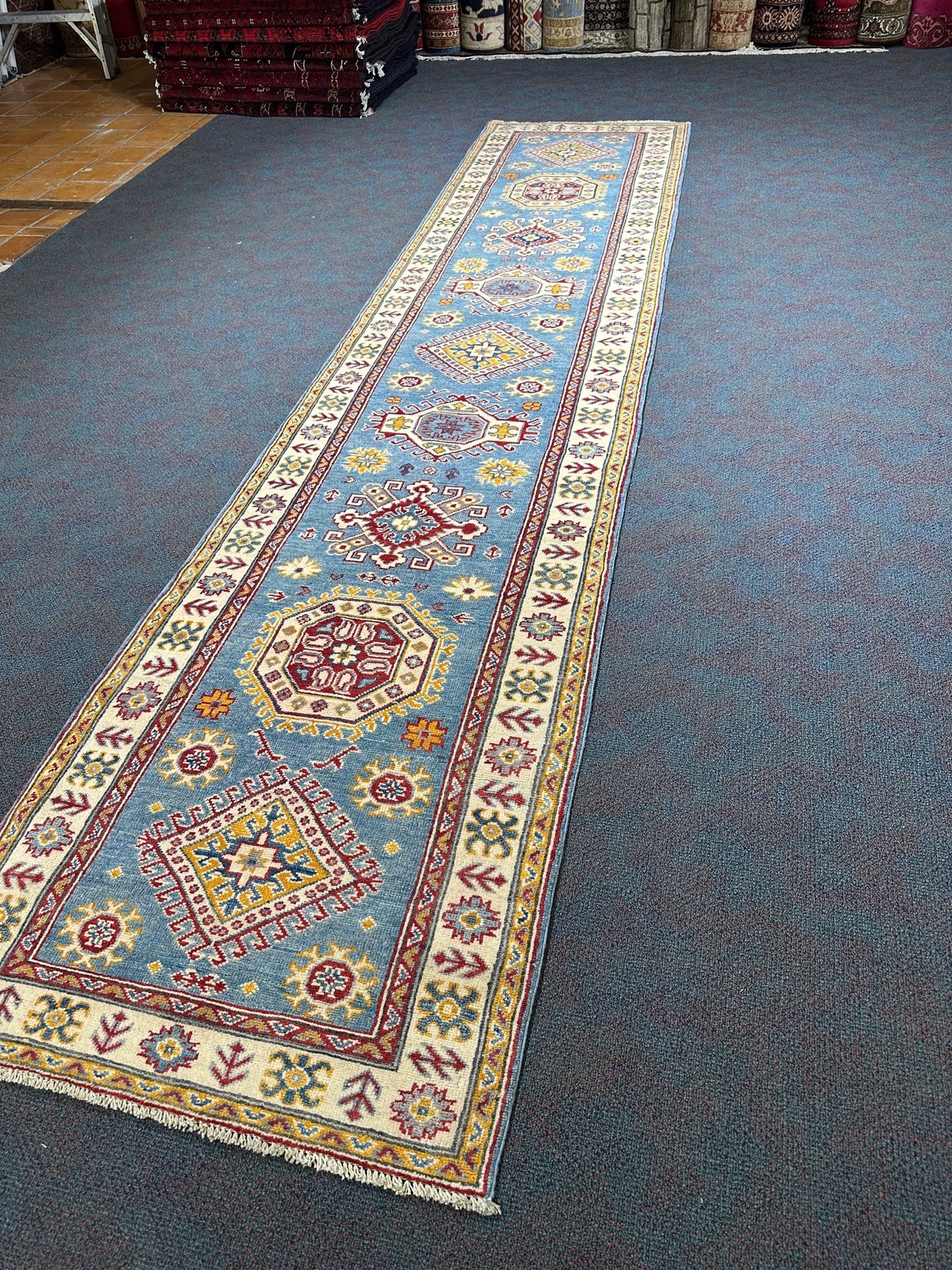 Kazak Runner - 382 cm x 81 cm
