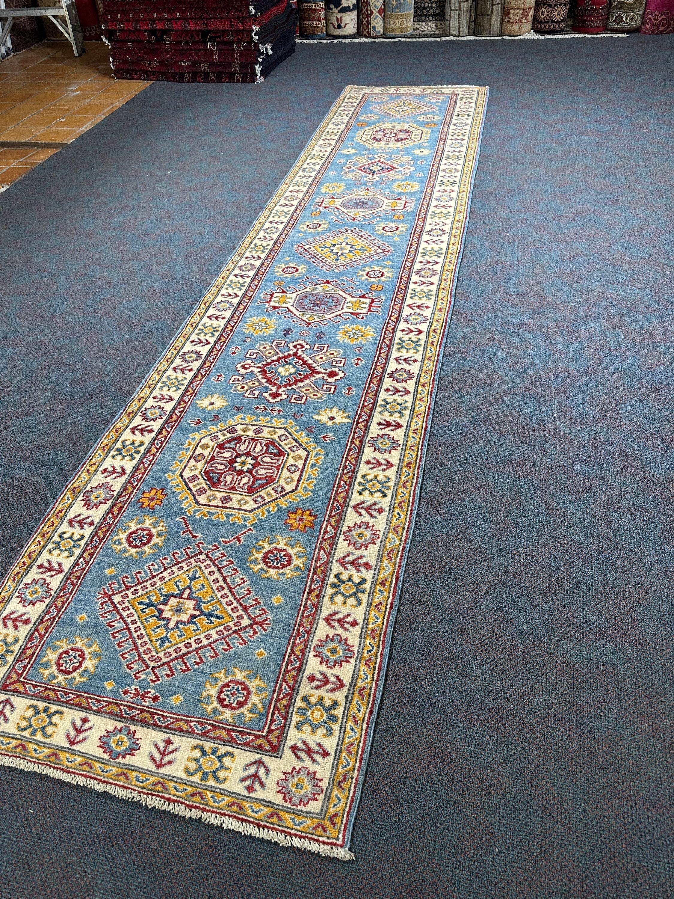 Kazak Runner - 382 cm x 81 cm