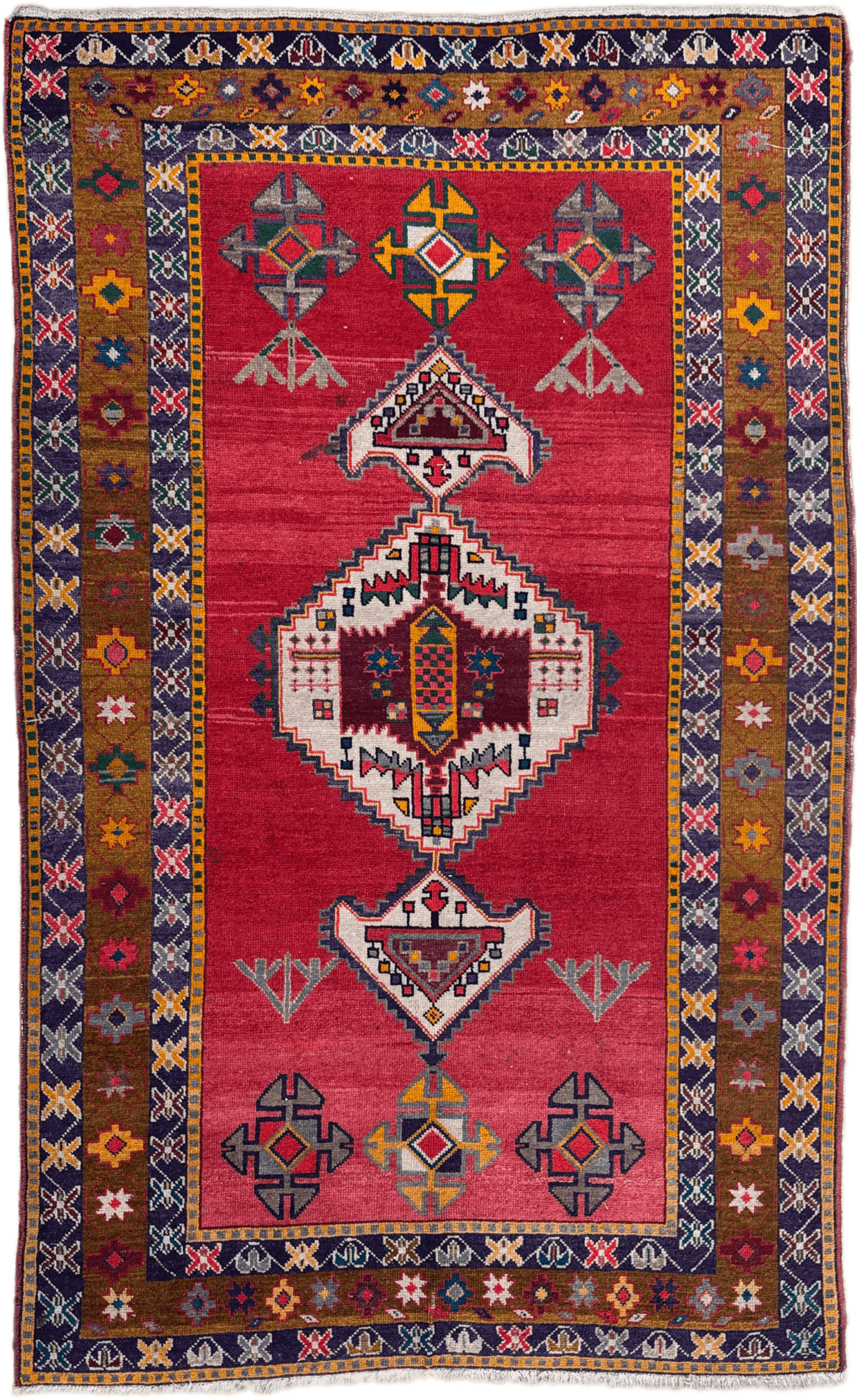 Vintage Hamadan Rug - 245 cm x 150 cm