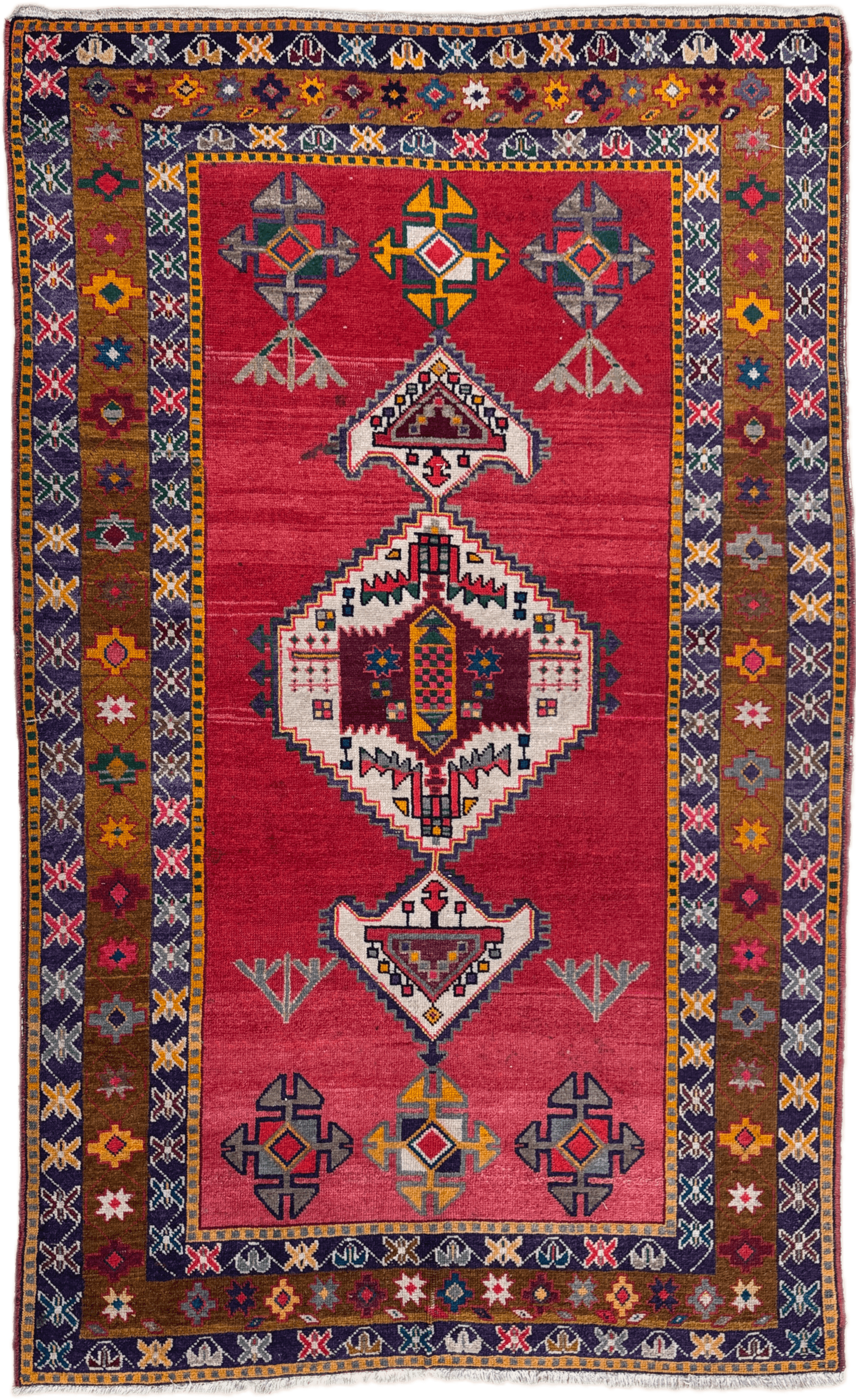 Vintage Hamadan Rug - 245 cm x 150 cm