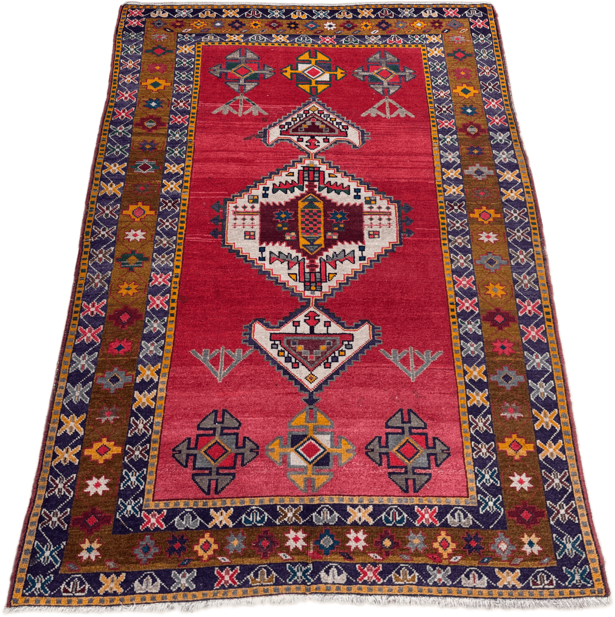 Vintage Hamadan Rug - 245 cm x 150 cm