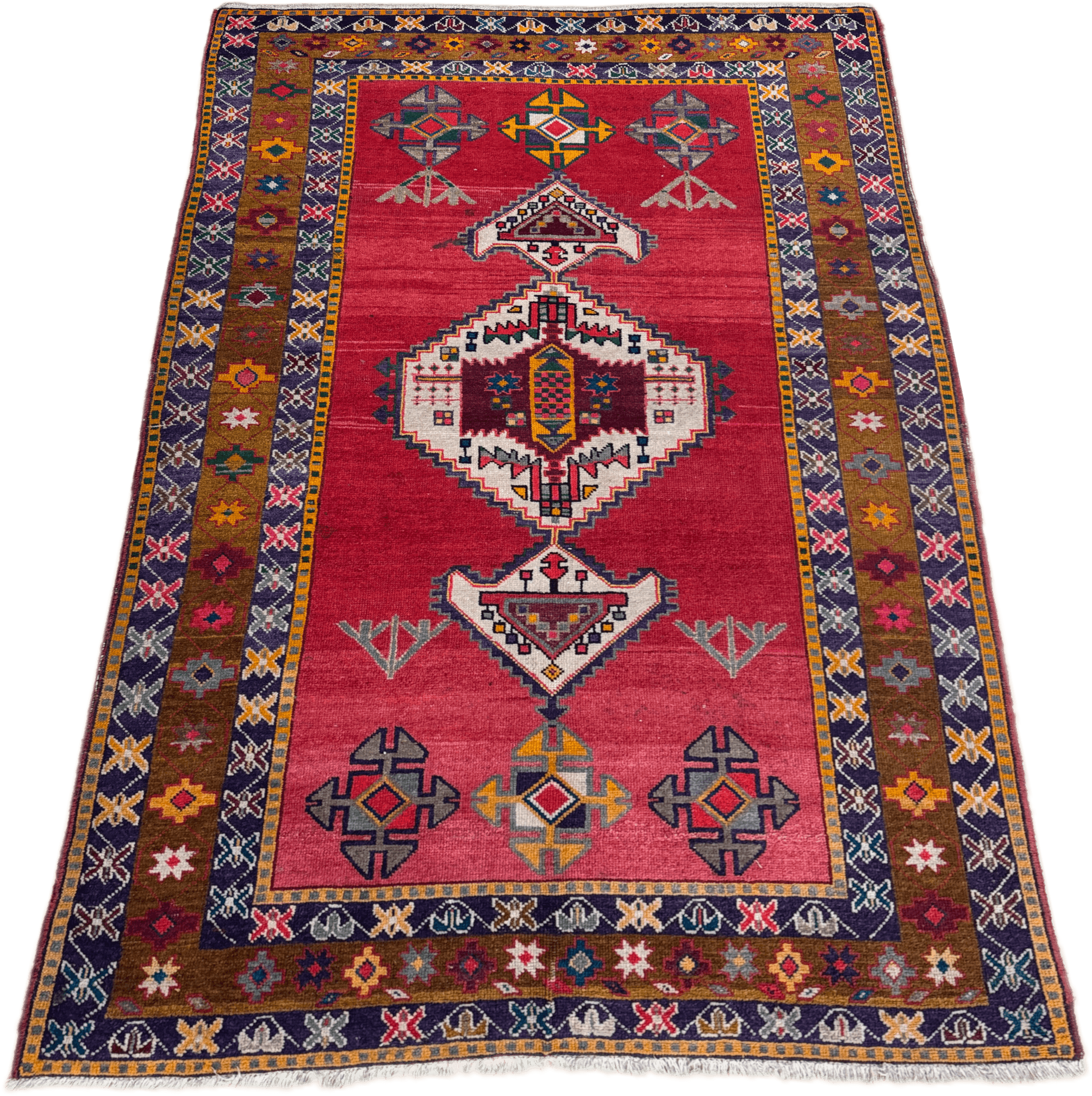 Vintage Hamadan Rug - 245 cm x 150 cm