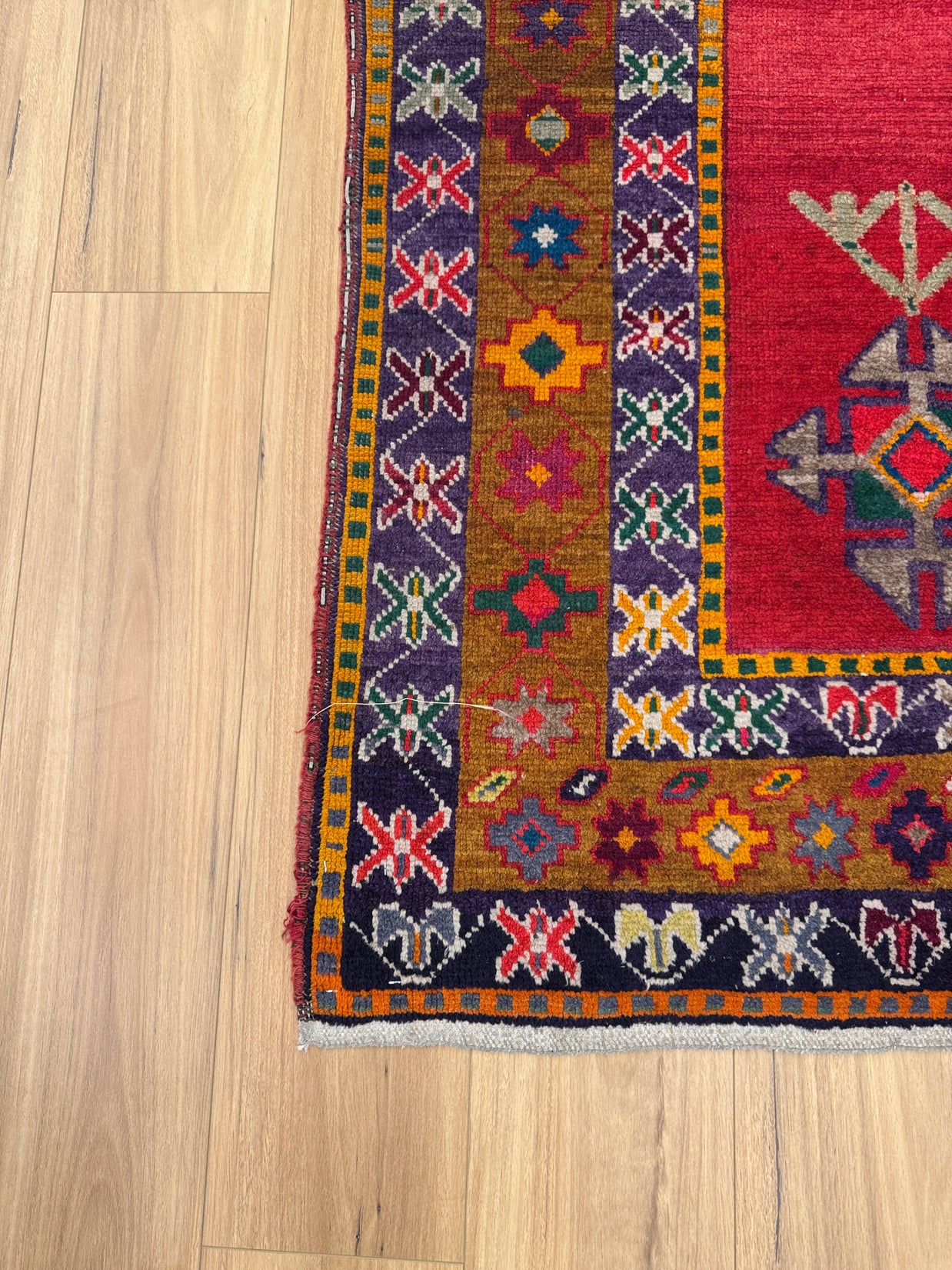 Vintage Hamadan Rug - 245 cm x 150 cm