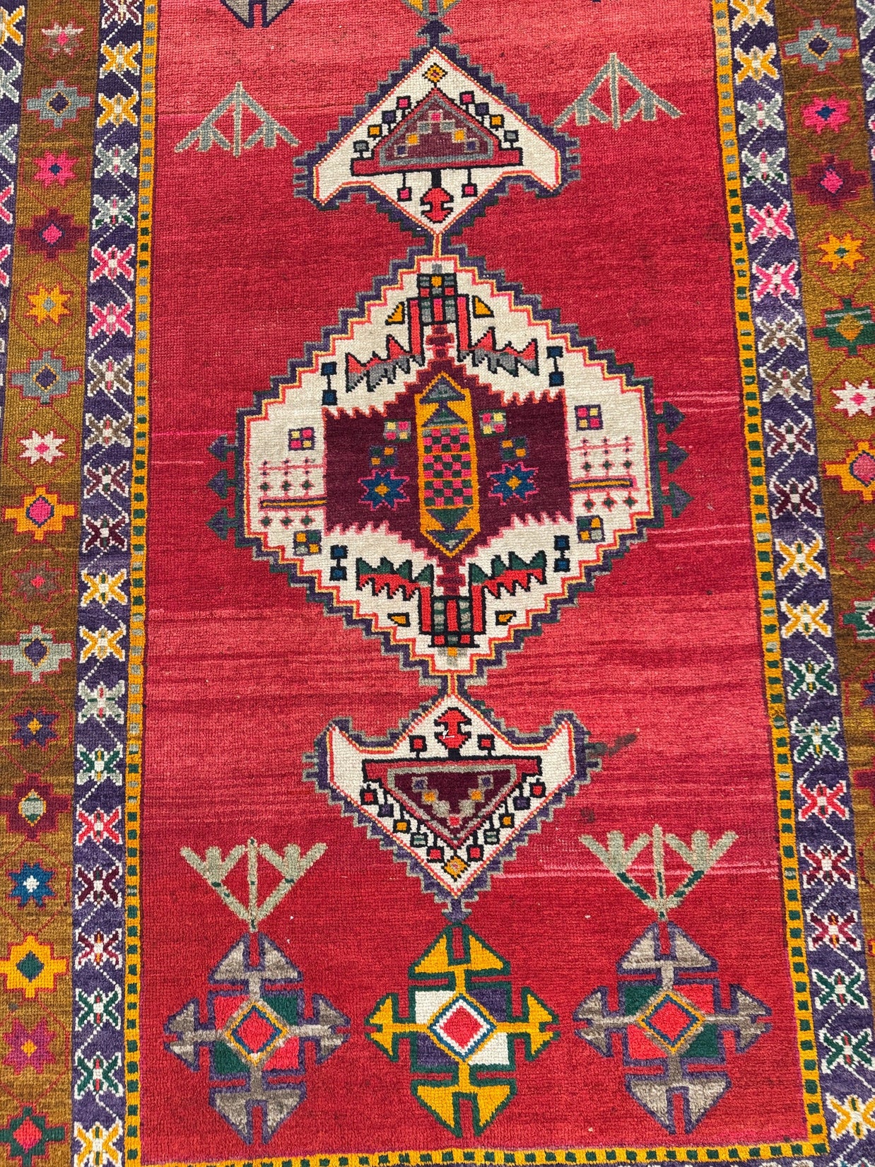 Vintage Hamadan Rug - 245 cm x 150 cm
