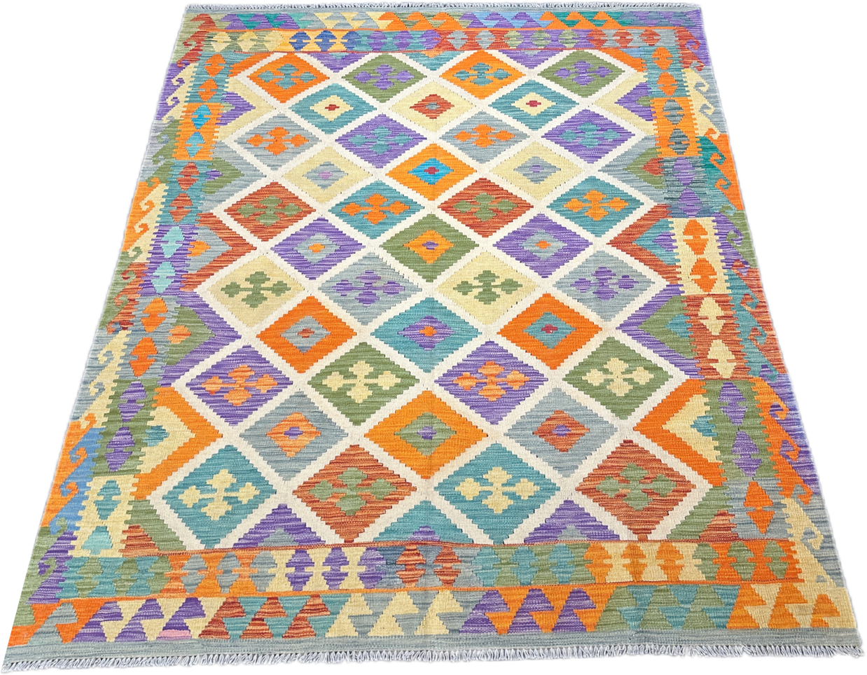 Chobi Kilim Rug - 259 cm x 202 cm