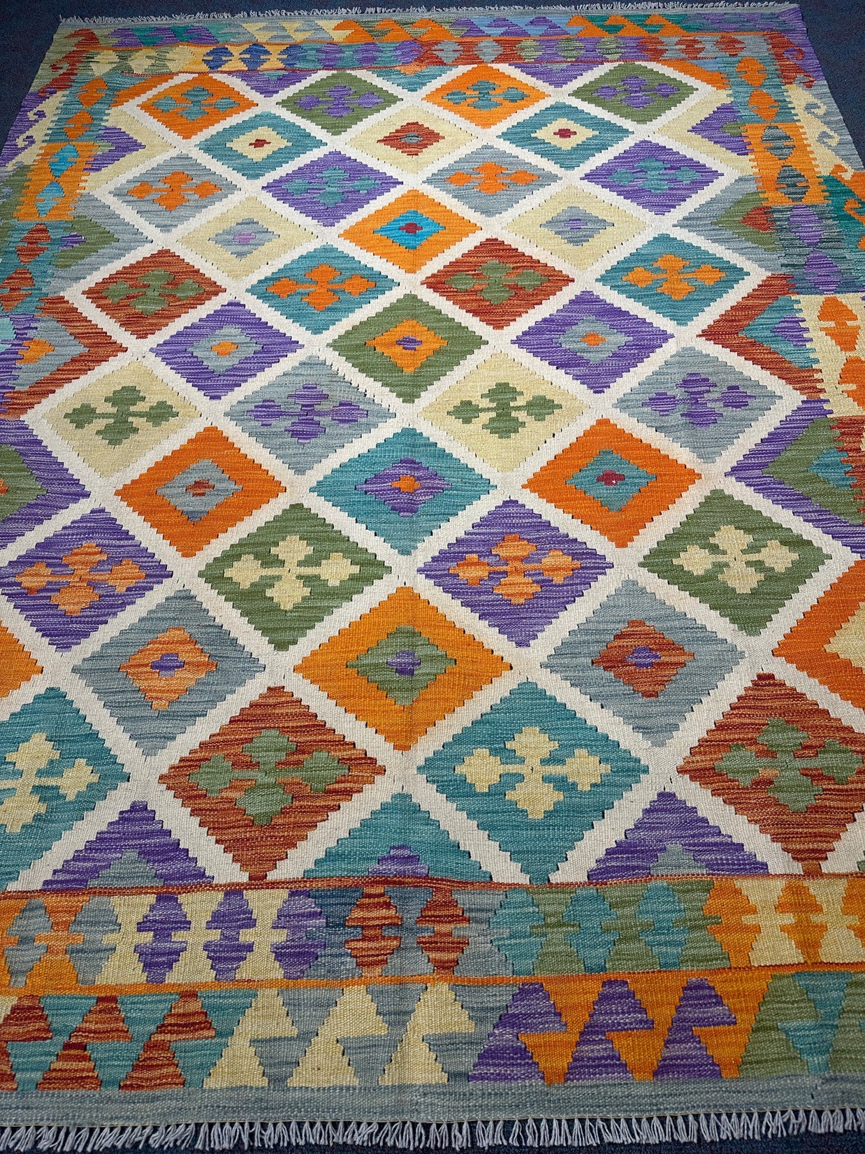 Chobi Kilim Rug - 259 cm x 202 cm