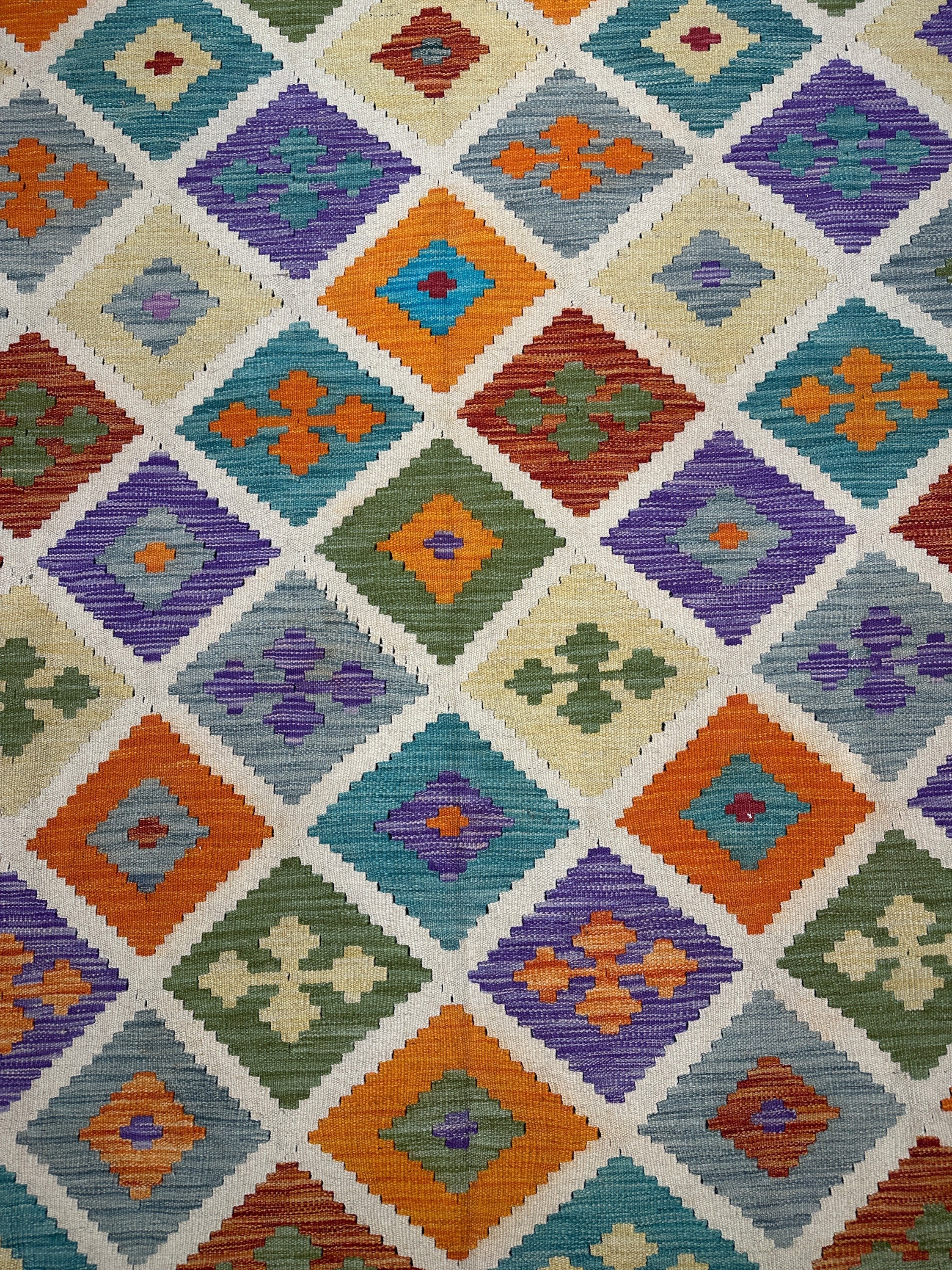 Chobi Kilim Rug - 259 cm x 202 cm