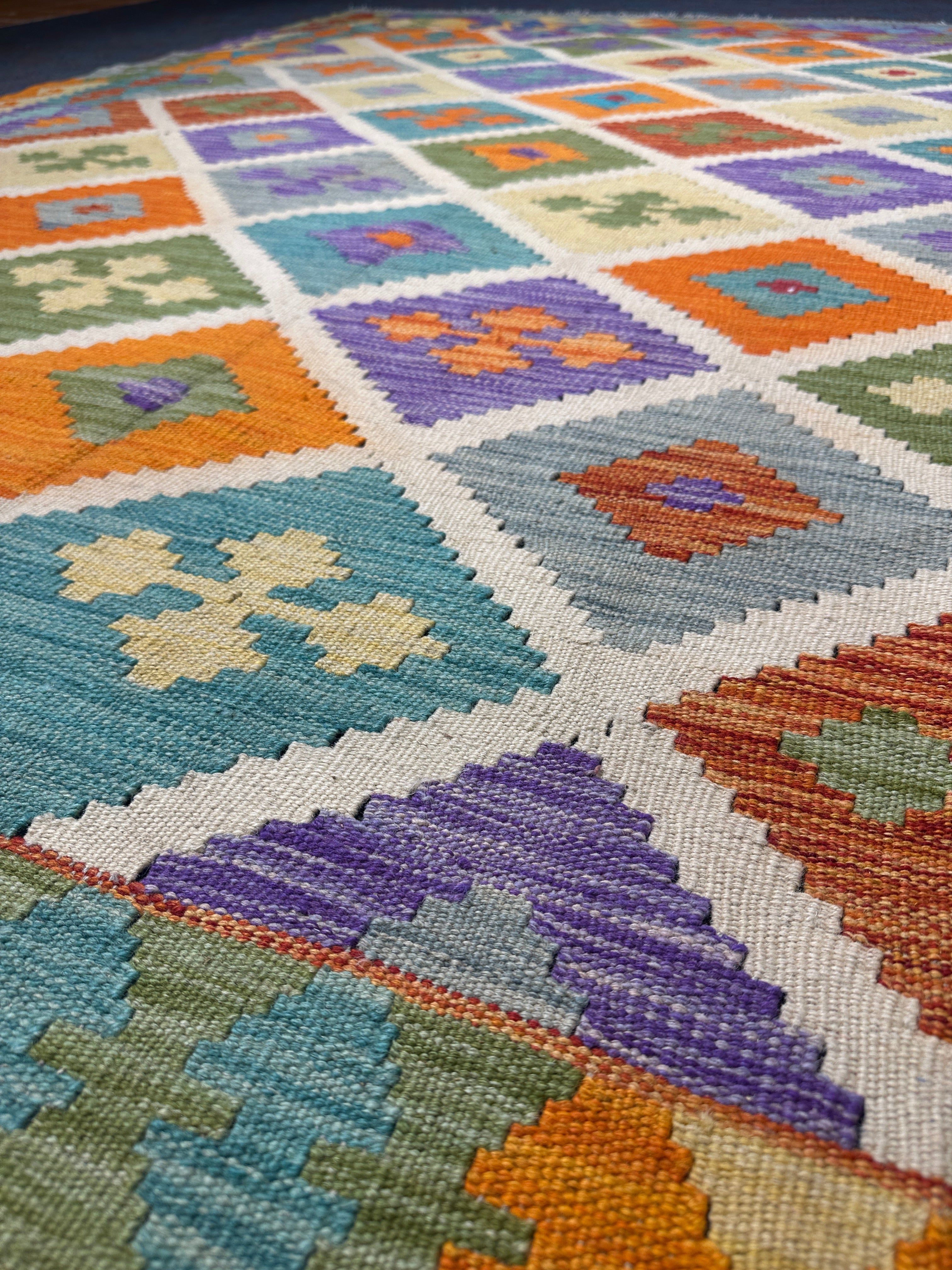 Chobi Kilim Rug - 259 cm x 202 cm