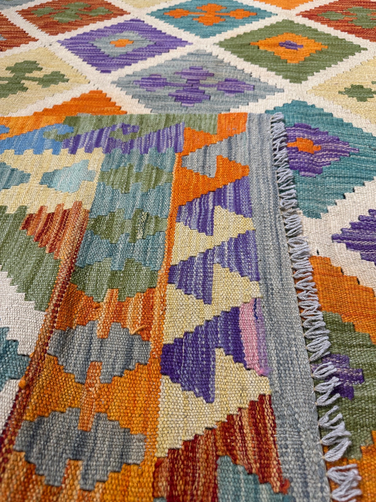 Chobi Kilim Rug - 259 cm x 202 cm