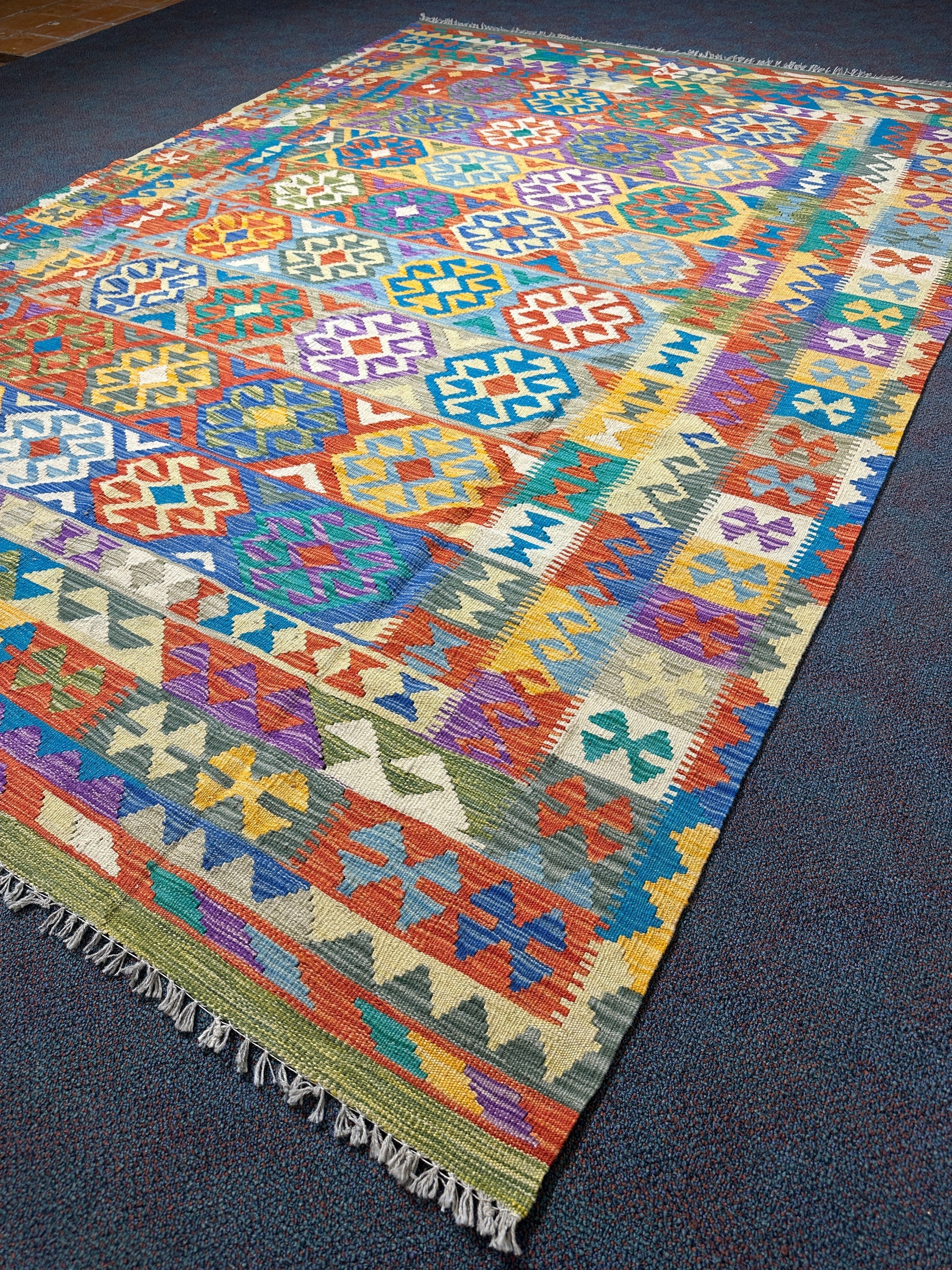 Chobi Kilim Rug - 297 cm x 197 cm