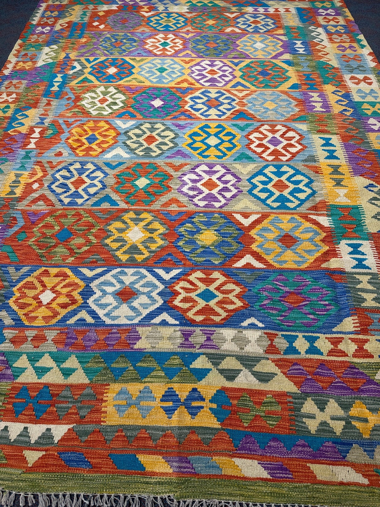 Chobi Kilim Rug - 297 cm x 197 cm