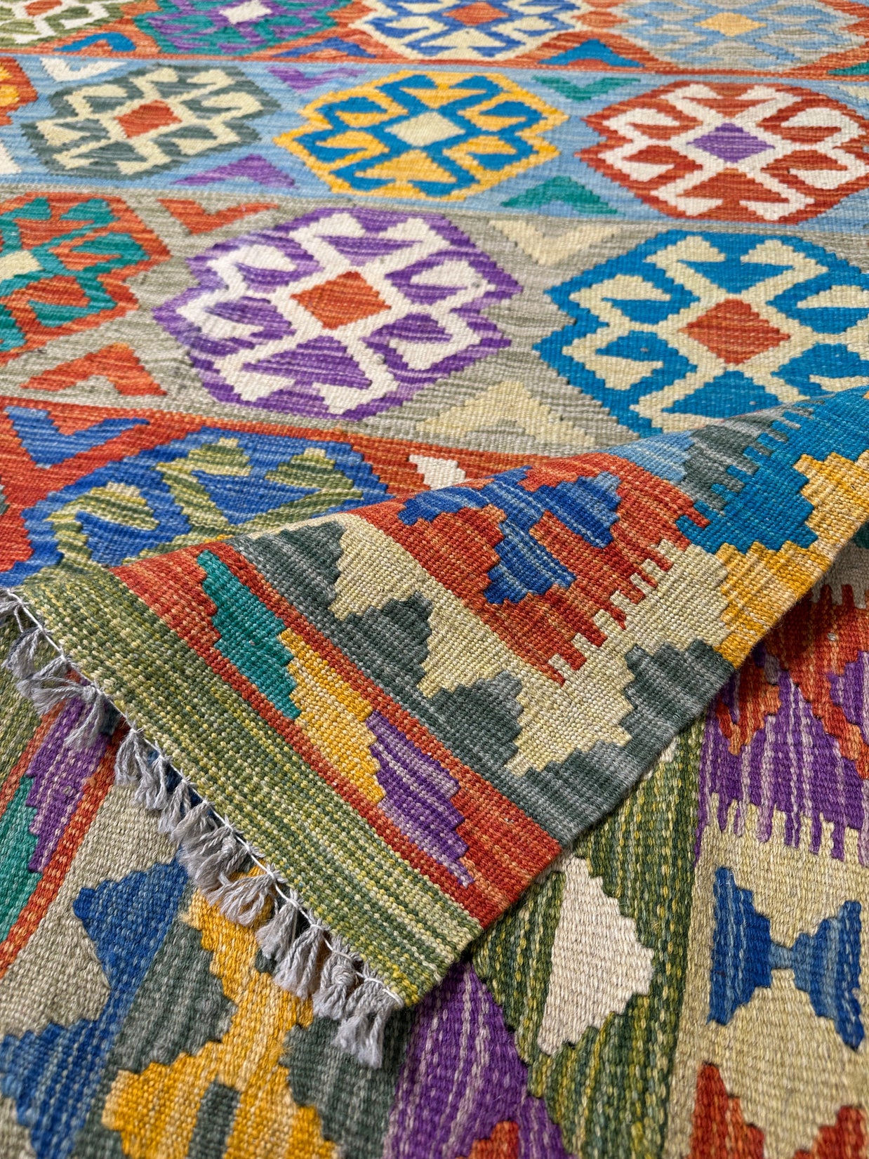 Chobi Kilim Rug - 297 cm x 197 cm