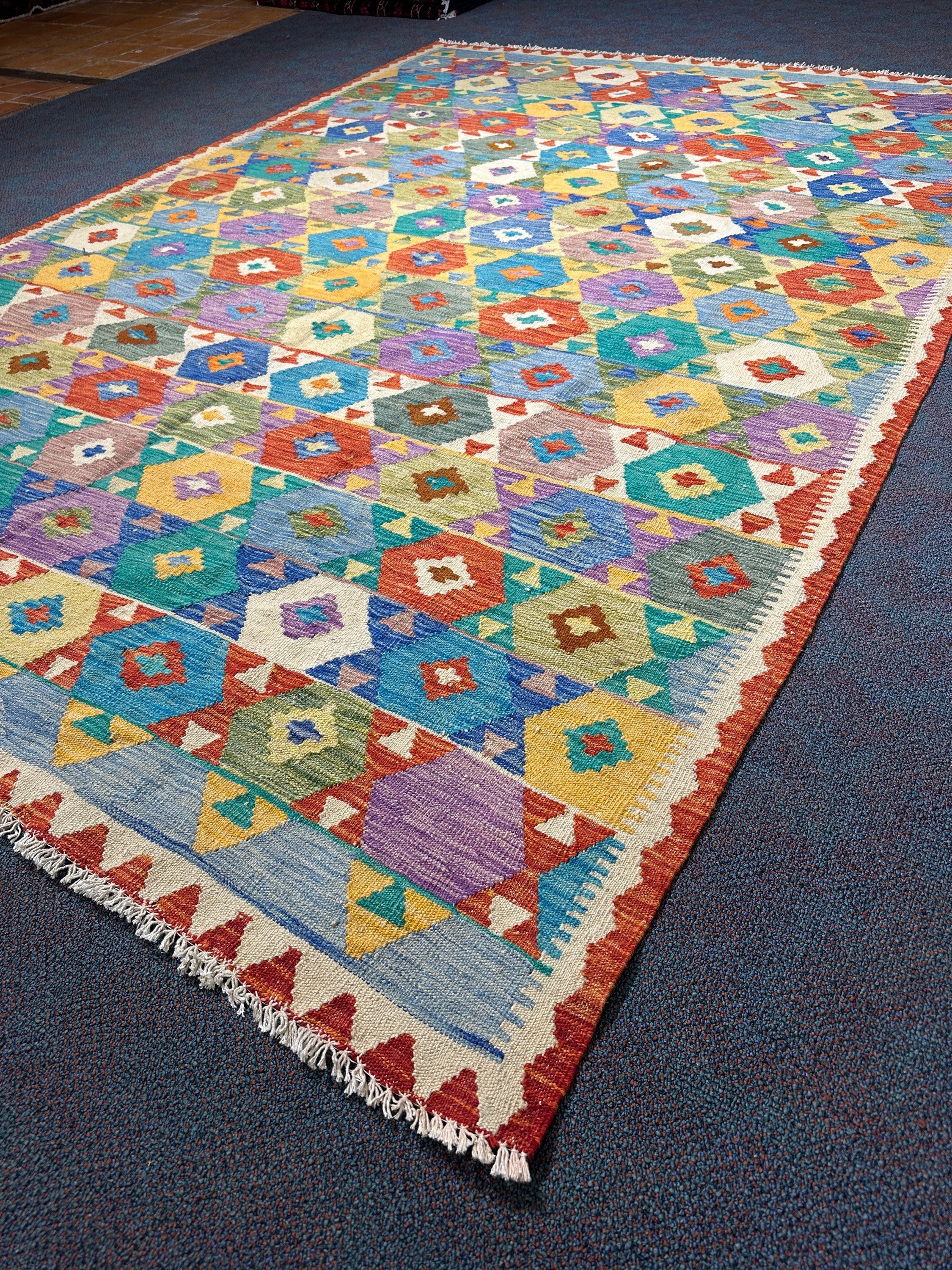 Chobi Kilim Rug - 296 cm x 200 cm