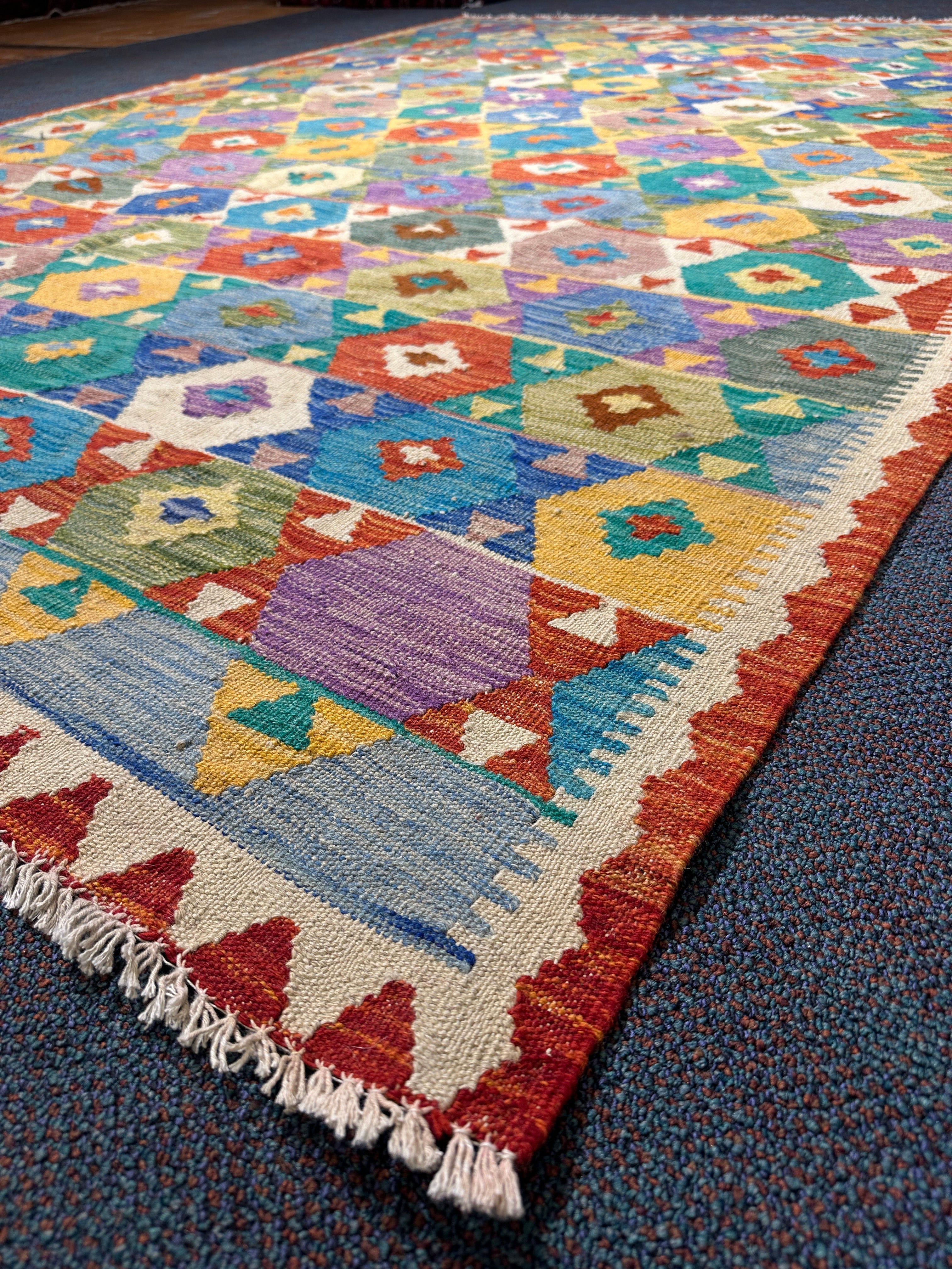 Chobi Kilim Rug - 296 cm x 200 cm