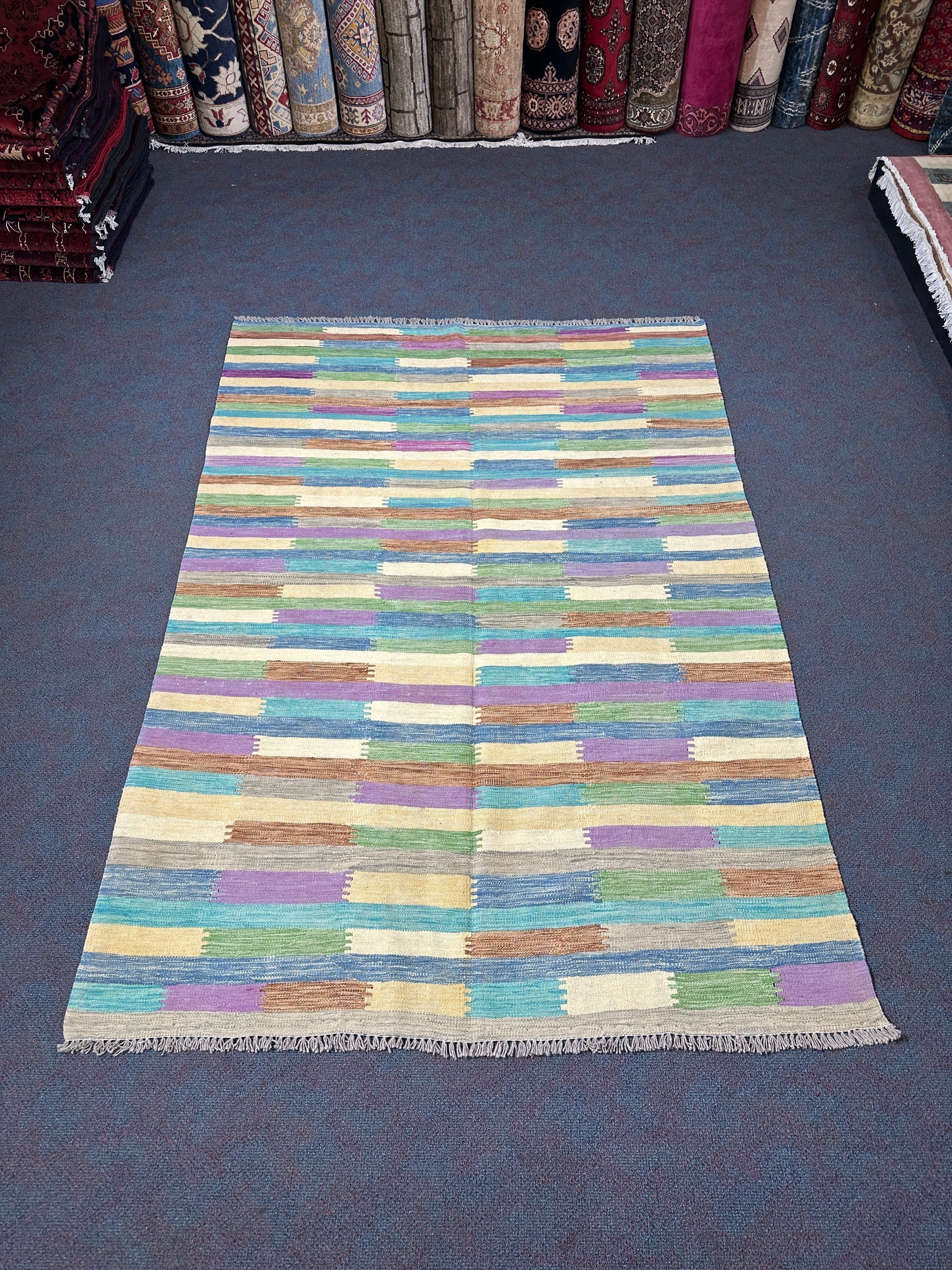 Chobi Kilim Rug - 244 cm x 171 cm