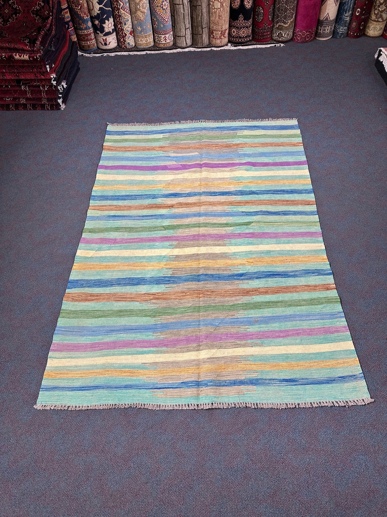 Chobi Kilim Rug - 242 cm x 170 cm