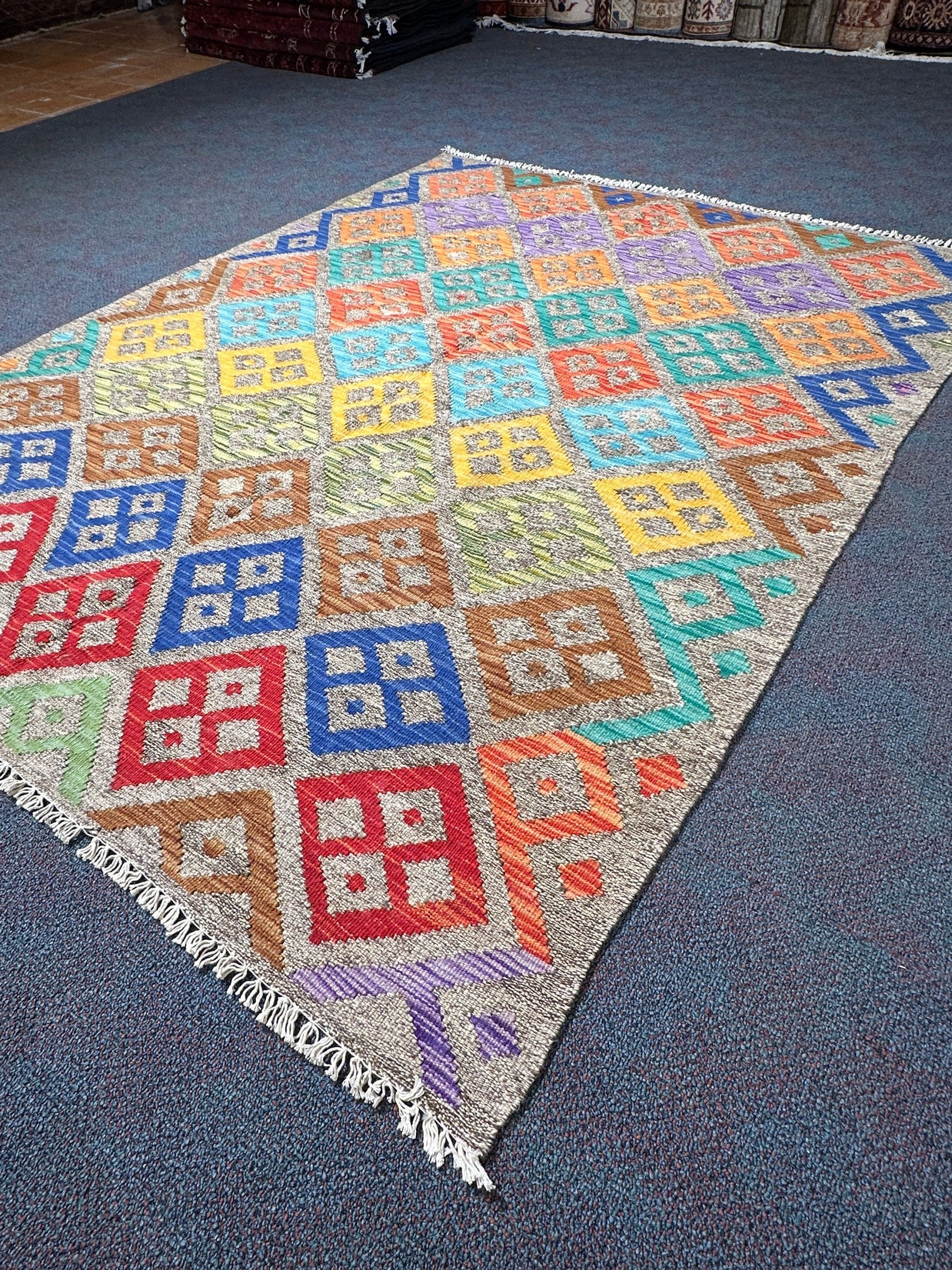 Chobi Kilim Rug - 195 cm x 152 cm