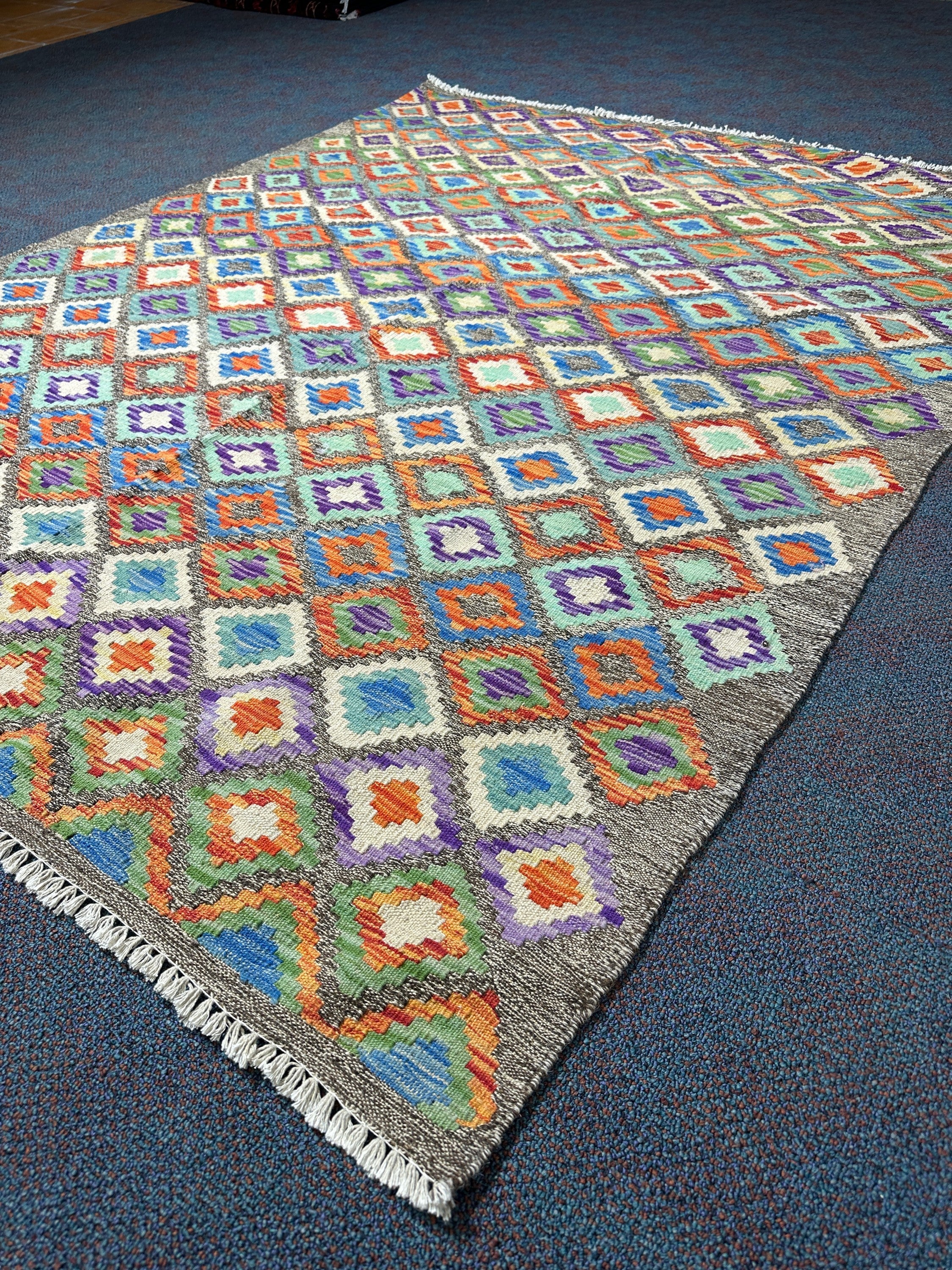 Chobi Kilim Rug - 200 cm x 158 cm
