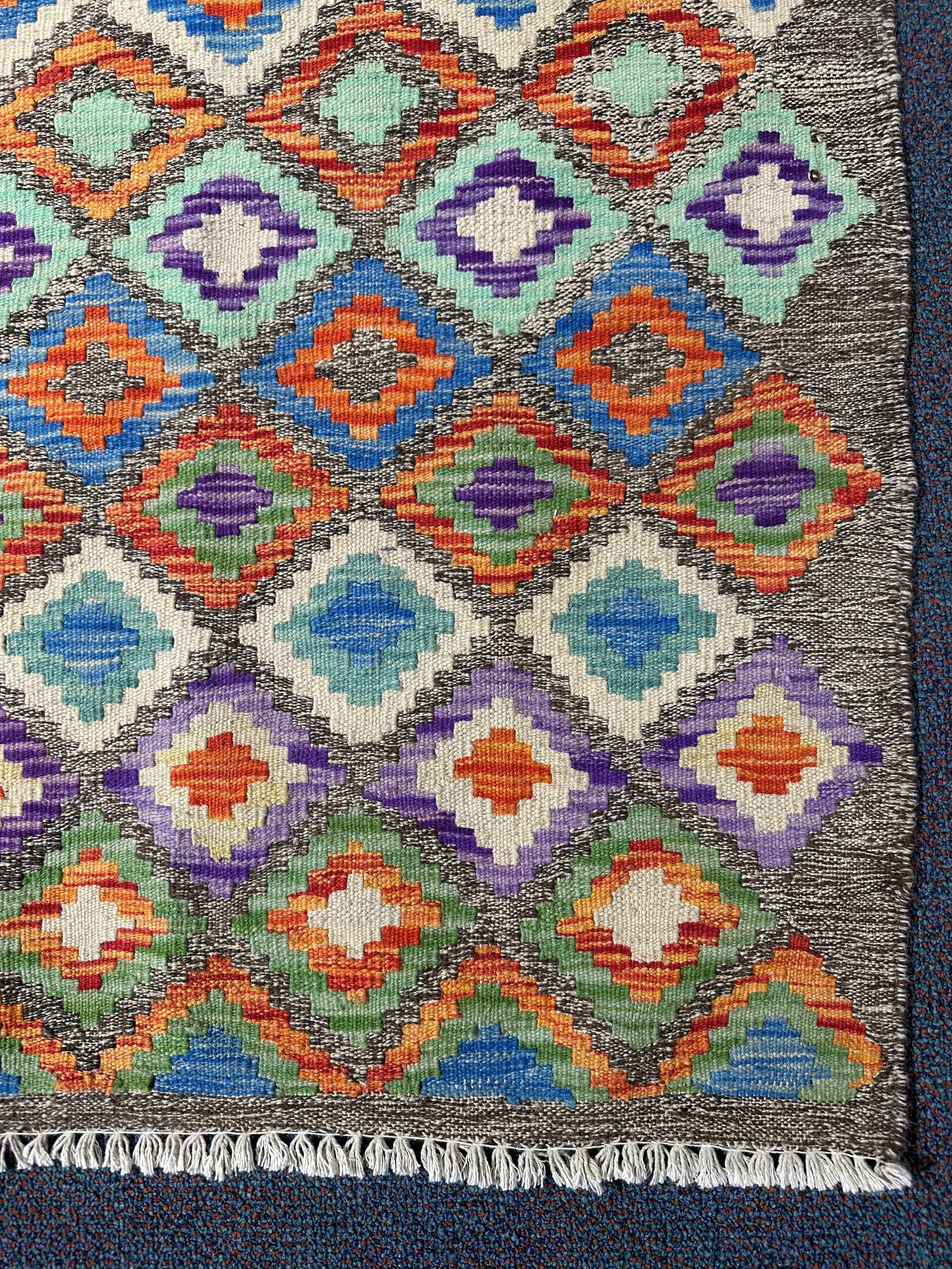 Chobi Kilim Rug - 200 cm x 158 cm