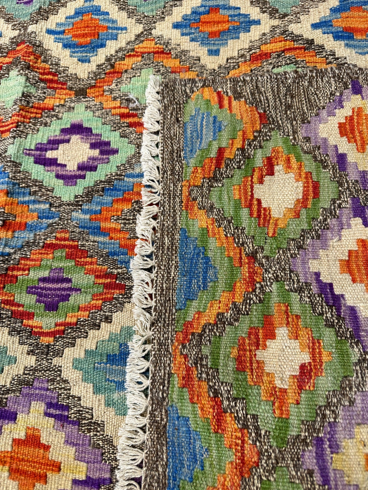 Chobi Kilim Rug - 200 cm x 158 cm