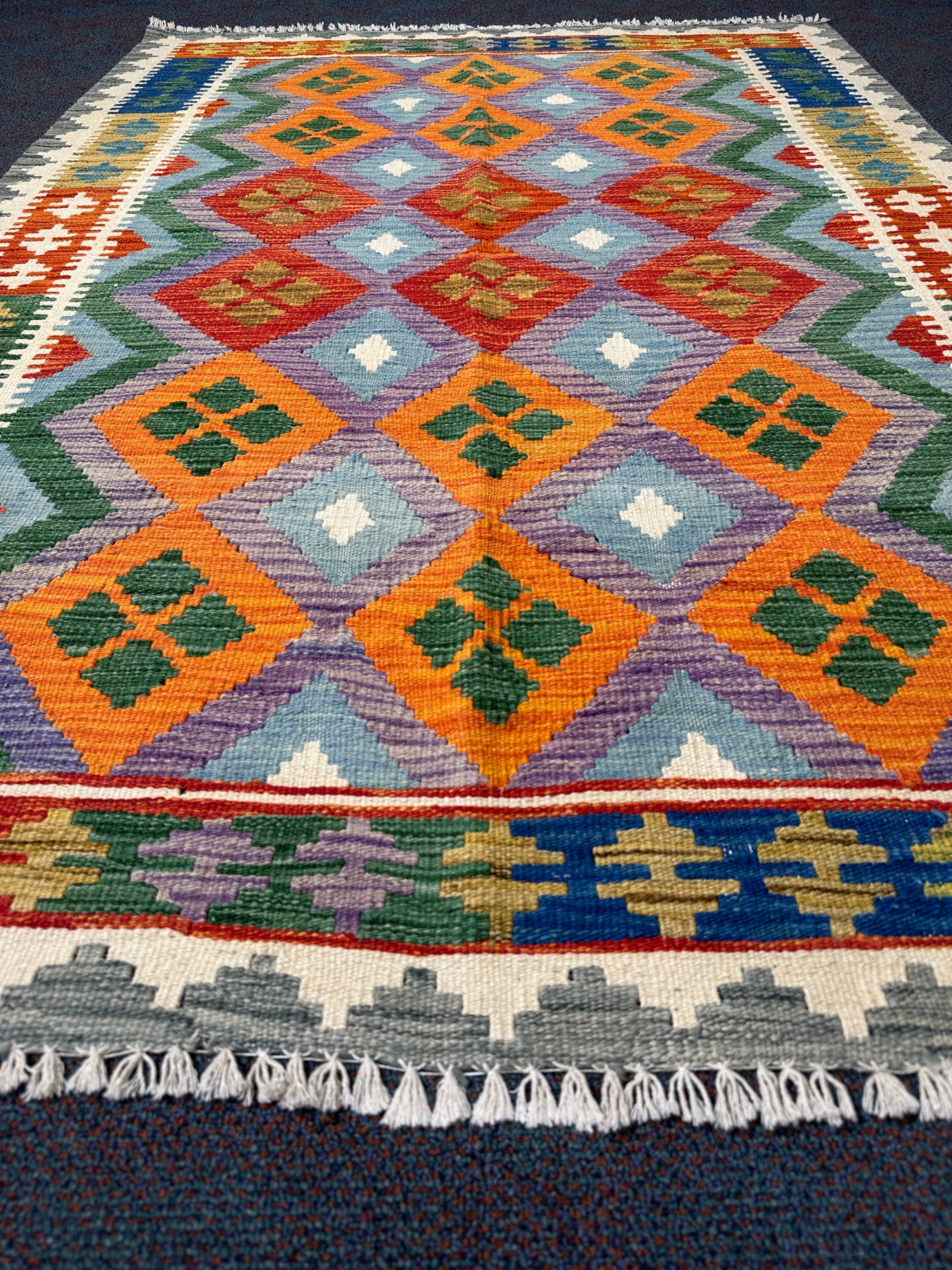 Chobi Kilim Rug - 176 cm x 130 cm